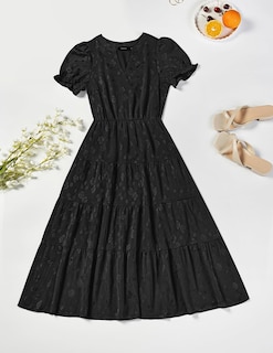 Foto 7 | Vestido Zesica Para Mujer, Verano 2025, Manga Corta, Cuello En V - Venta Internacional.