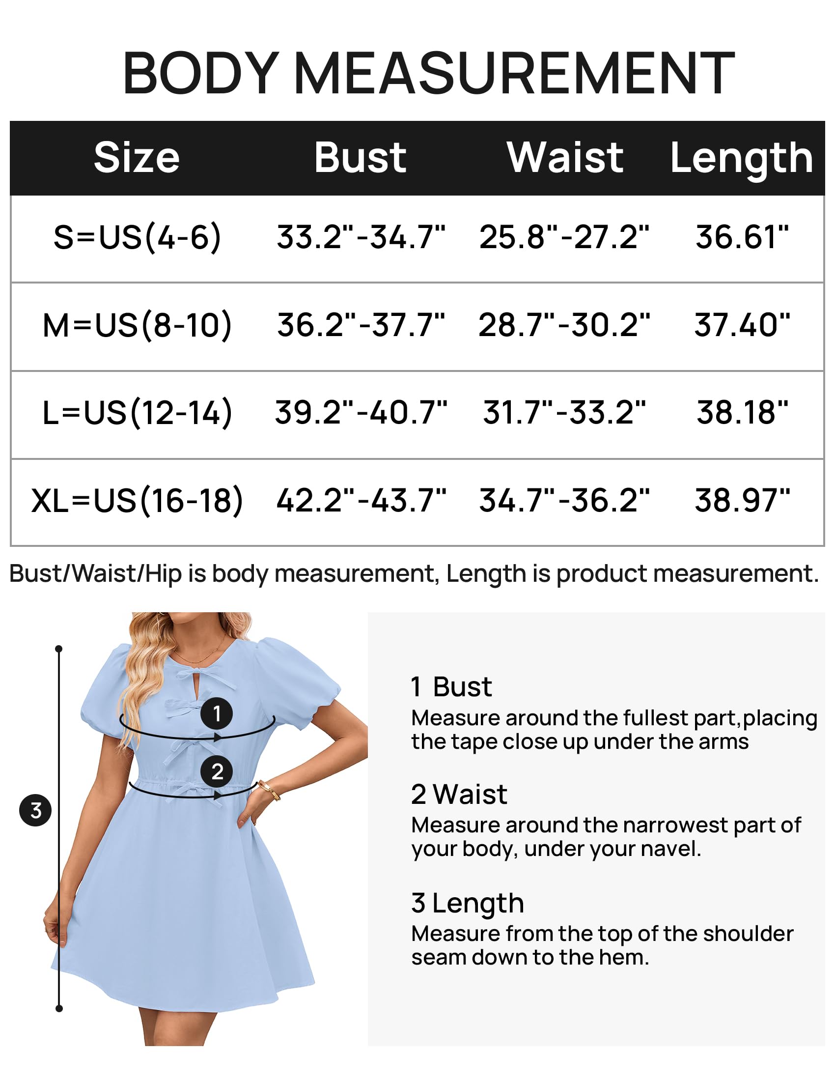 Foto 7 pulgar | Vestido Zesica De Verano De Manga Corta Con Lazo En La Parte Delantera Mini Azul Para Mujer - Venta Internacional.