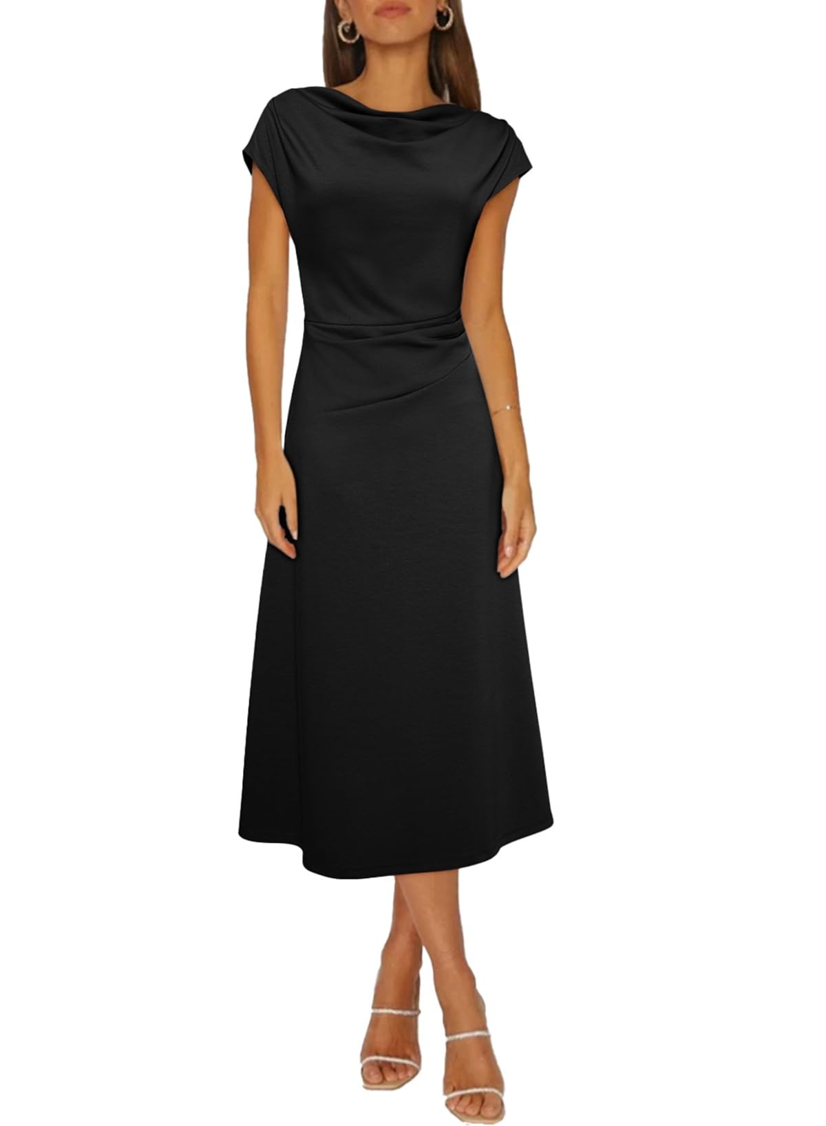 Foto 2 pulgar | Vestido Formal Happy Sailed Summer De Manga Corta Para Mujer - Venta Internacional.