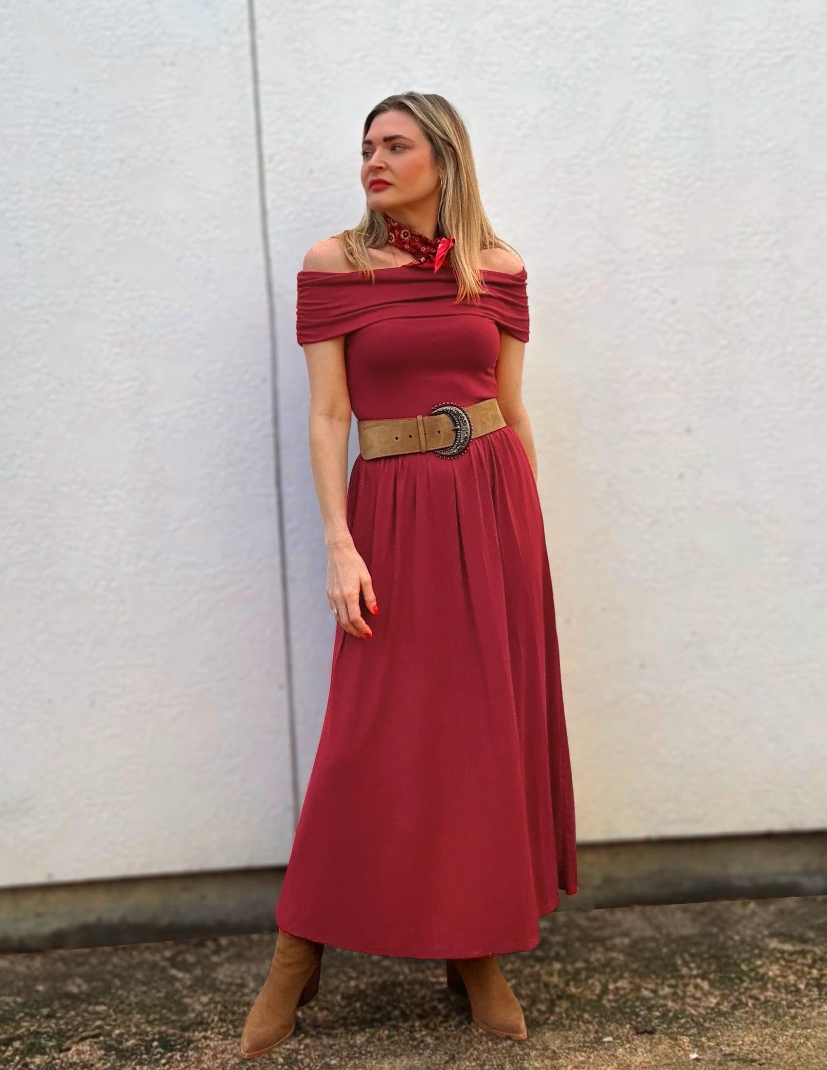 Foto 6 pulgar | Vestido Largo Zesica 2025 Sin Mangas Con Hombros Descubiertos Para Mujer - Venta Internacional.