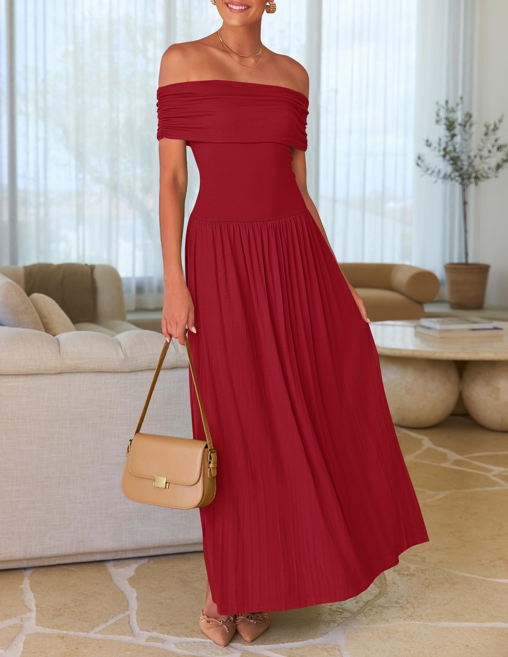 Foto 7 | Vestido Largo Zesica 2025 Sin Mangas Con Hombros Descubiertos Para Mujer - Venta Internacional.