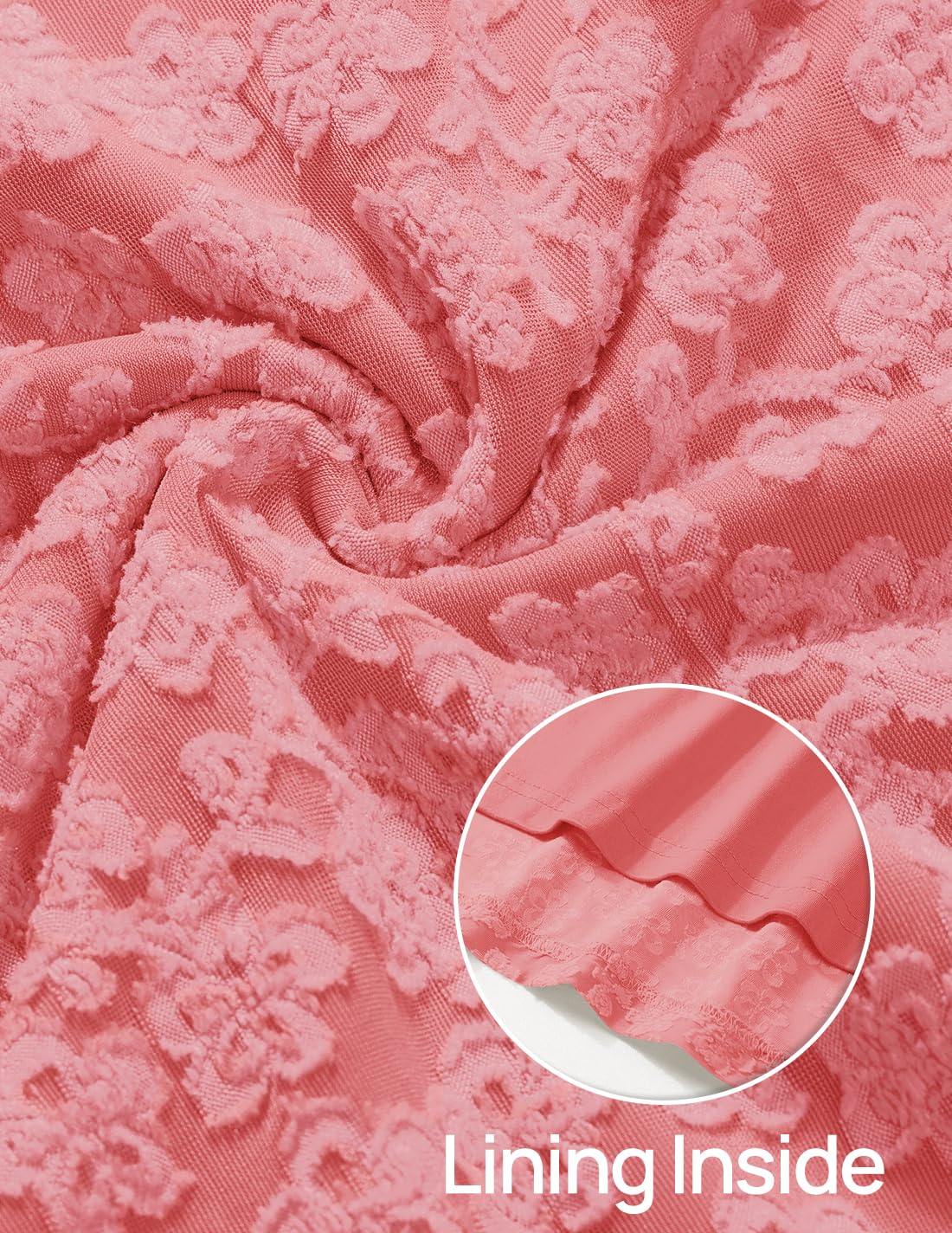 Foto 6 | Vestido Ajustado Sin Tirantes Zesica 2025, Bohemio, Floral, Sin Tirantes, Rosa Empolvado - Venta Internacional.