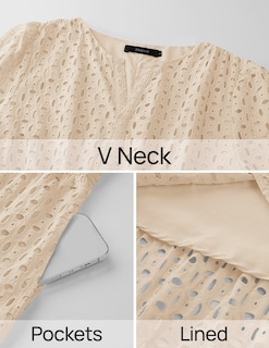 Foto 7 | Vestido Largo Zesica 2025 De Verano Con Manga Corta Y Cuello En V Para Mujer - Venta Internacional.