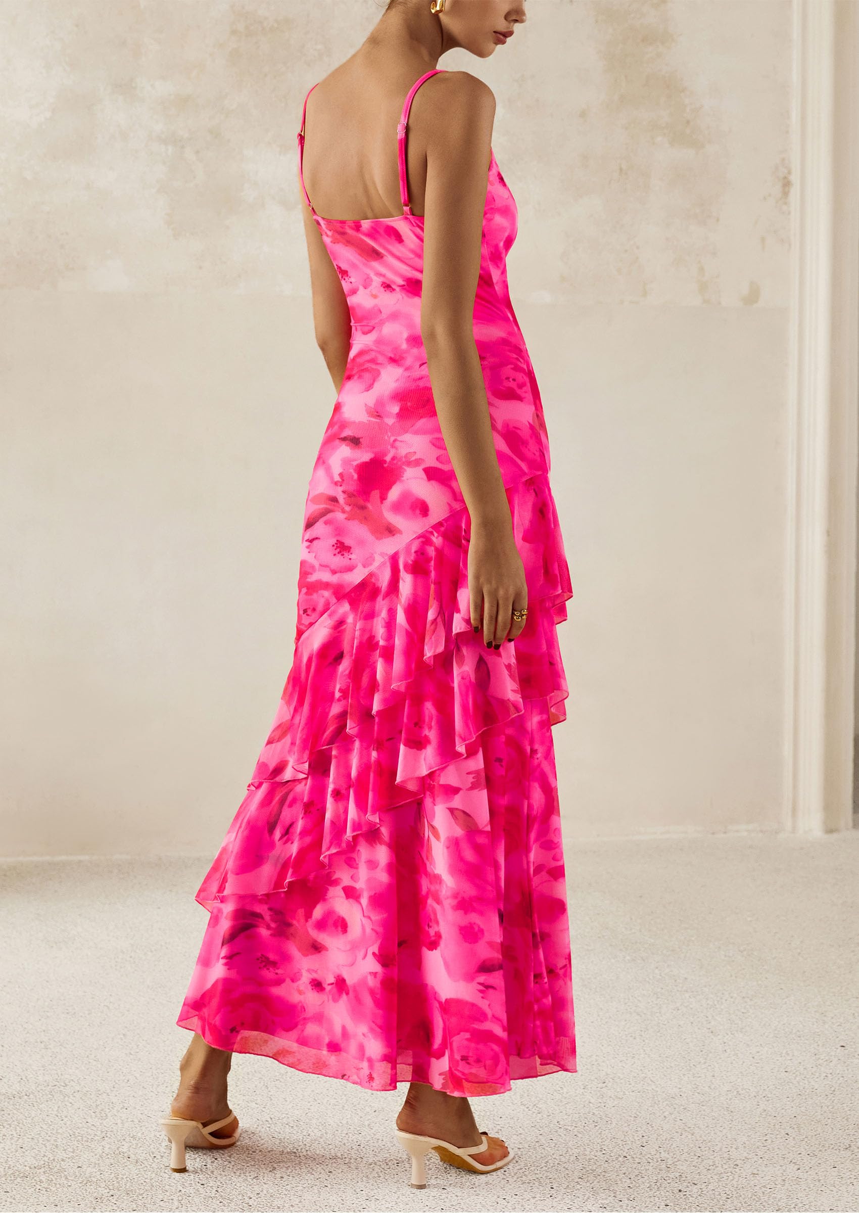 Foto 2 | Vestido Largo Prettygarden 2025 Con Estampado Floral De Verano Para Mujer - Venta Internacional.