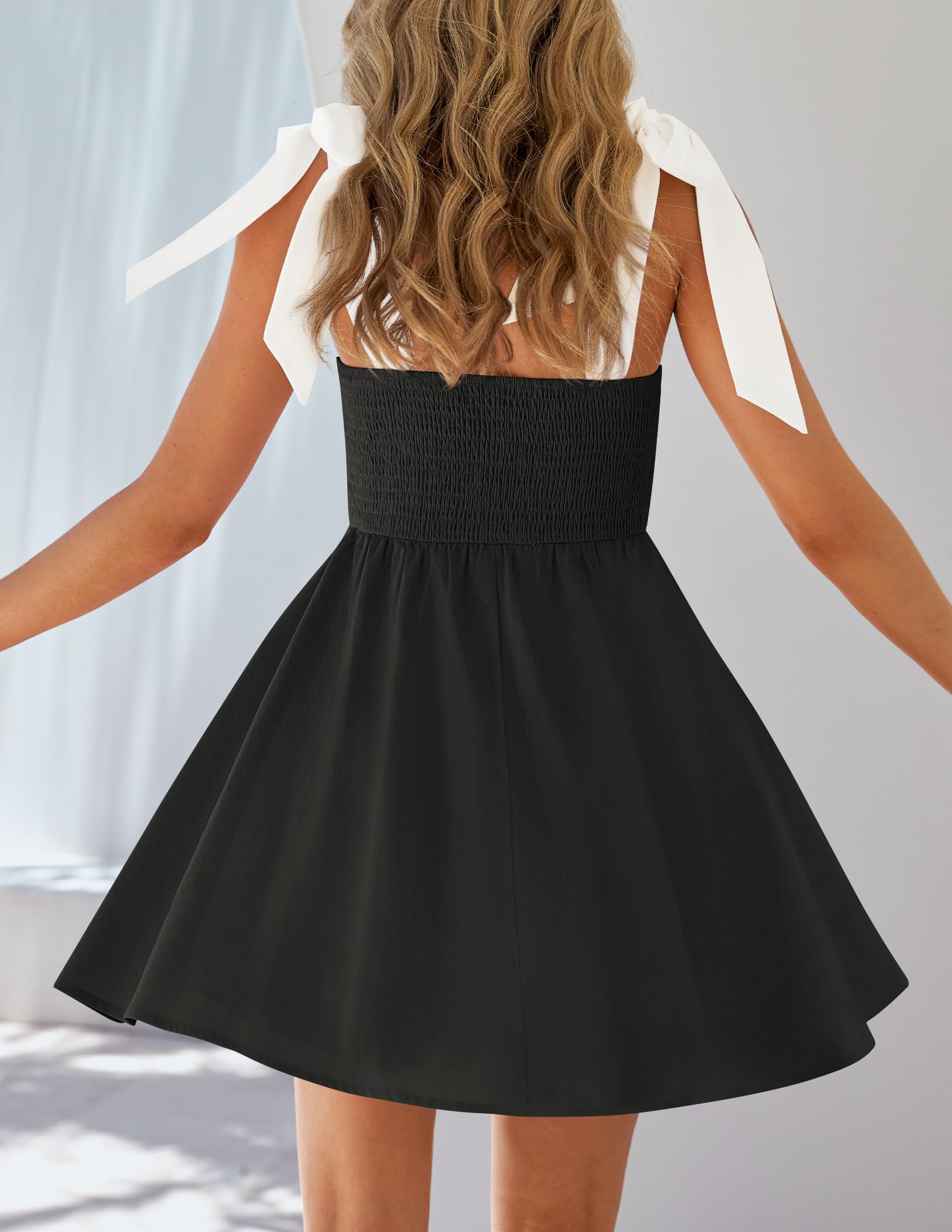 Foto 5 pulgar | Vestido Zesica Para Mujer, Estilo Bohemio, Verano 2025, Cuello Cuadrado, Negro - Venta Internacional.