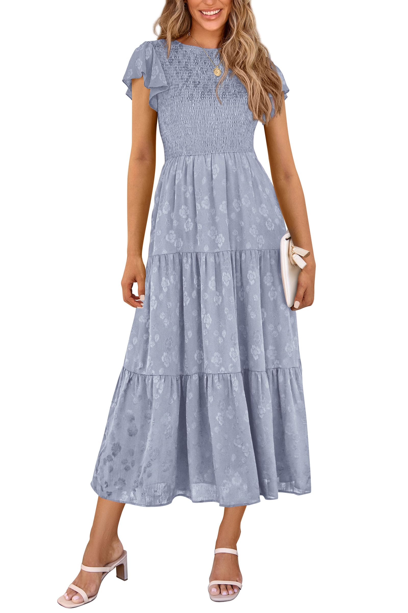 Foto 2 pulgar | Vestido Midi Prettygarden Con Estampado Floral Para Verano 2025 Para Mujer - Venta Internacional.