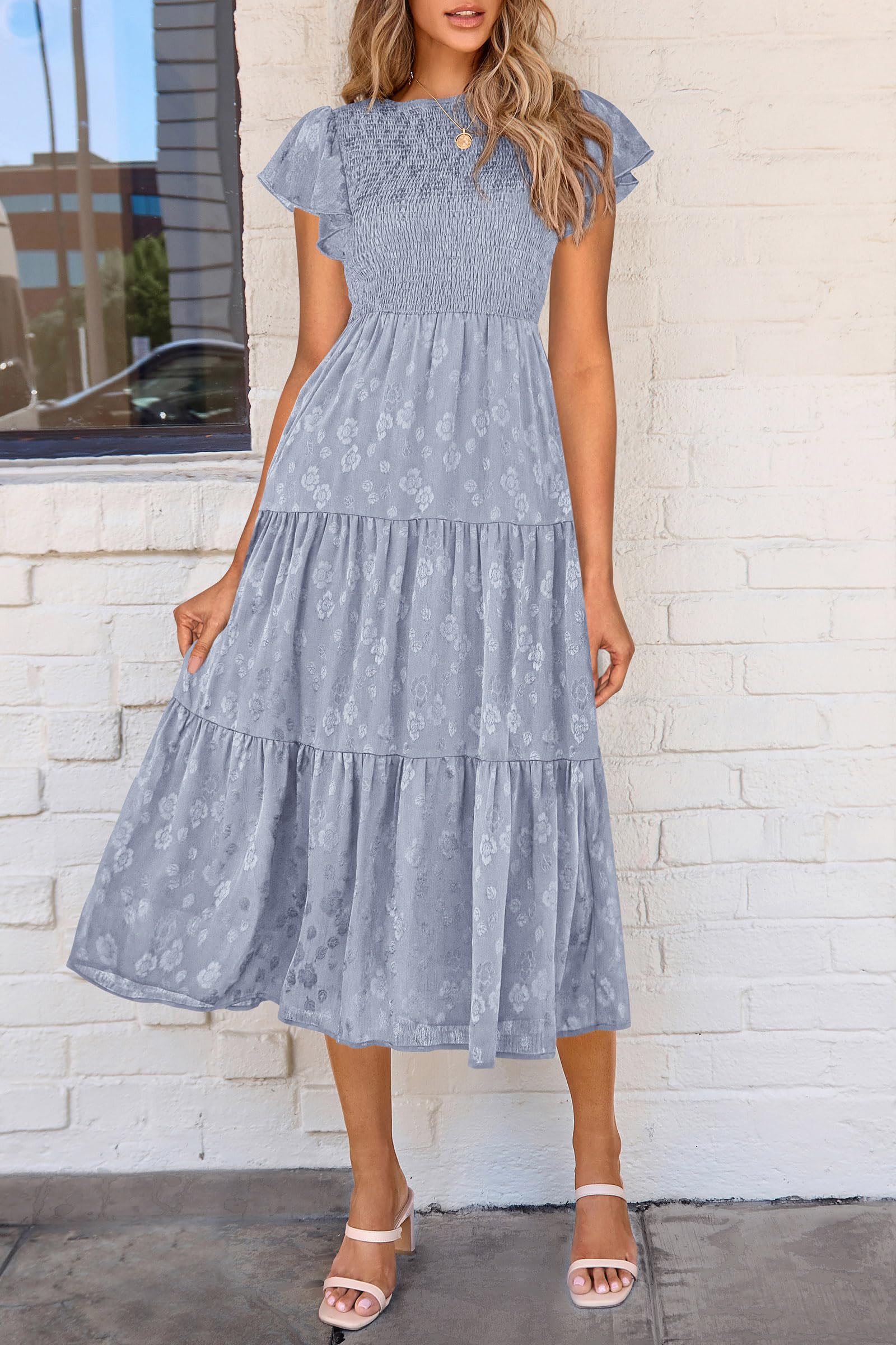 Foto 8 pulgar | Vestido Midi Prettygarden Con Estampado Floral Para Verano 2025 Para Mujer - Venta Internacional.