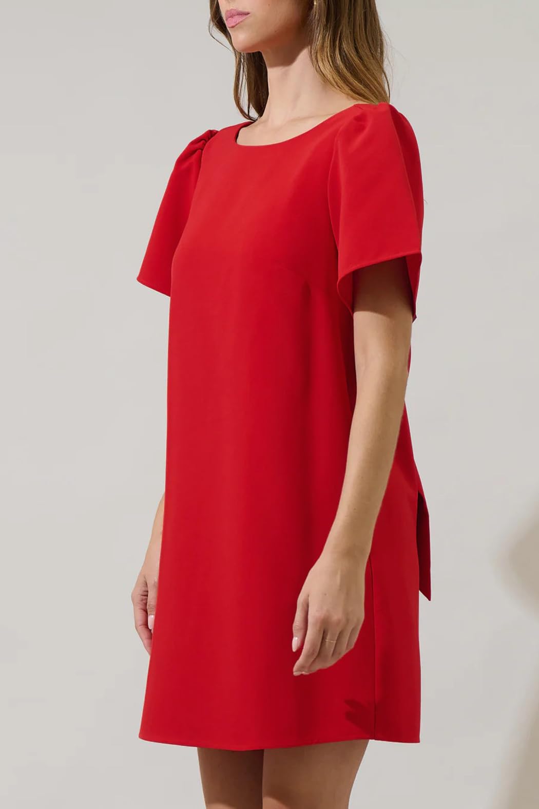 Foto 4 pulgar | Vestido Kedera Para Mujer, Cuello Redondo, Manga Corta, Casual, Rojo - Venta Internacional.
