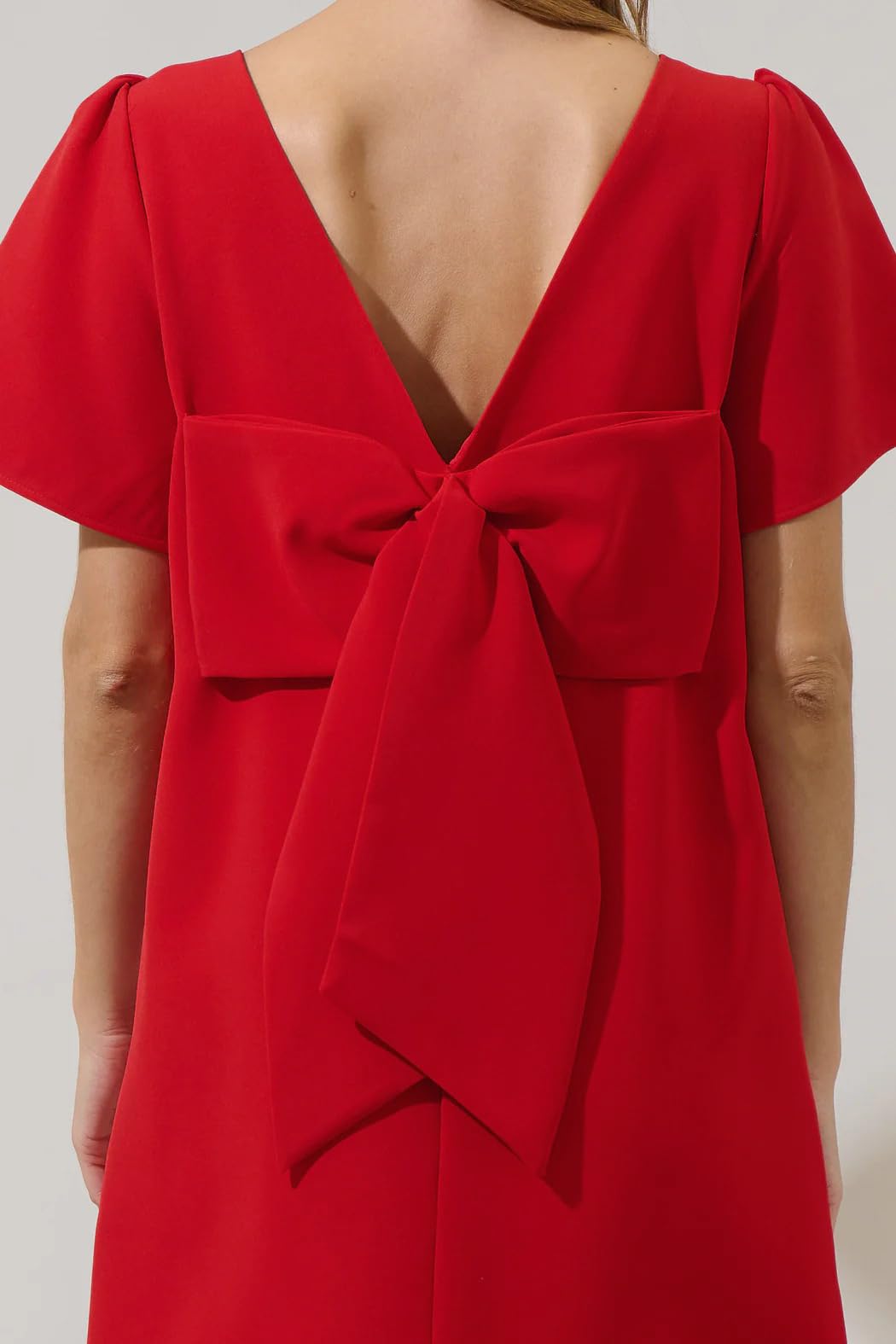 Foto 6 pulgar | Vestido Kedera Para Mujer, Cuello Redondo, Manga Corta, Casual, Rojo - Venta Internacional.