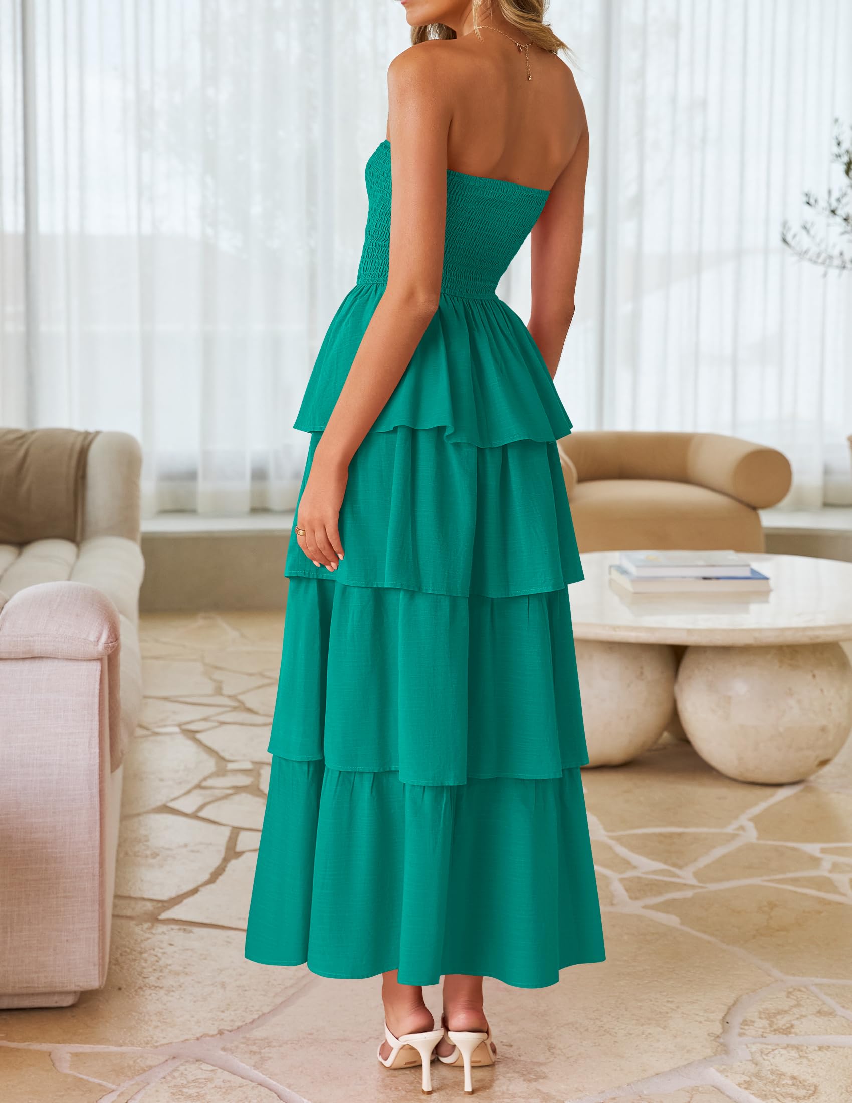 Foto 4 pulgar | Vestido Largo Zesica Summer Strapless - Venta Internacional