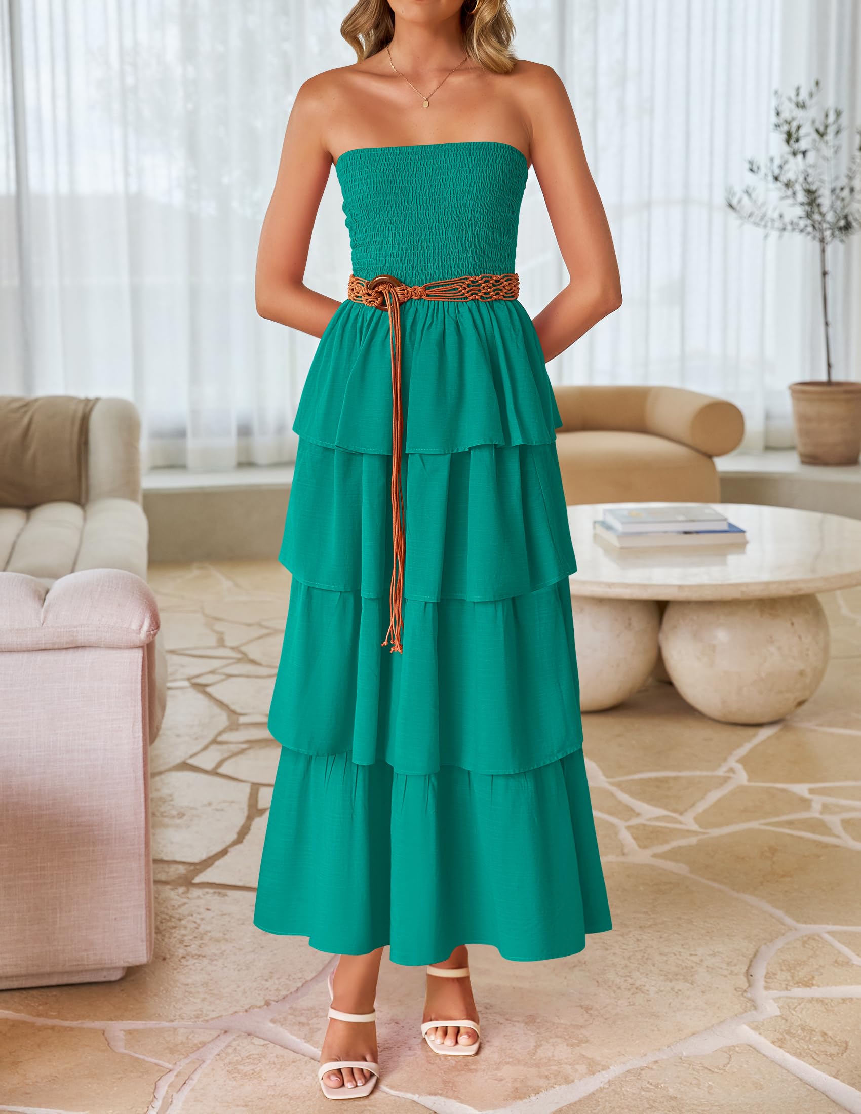 Foto 5 pulgar | Vestido Largo Zesica Summer Strapless - Venta Internacional