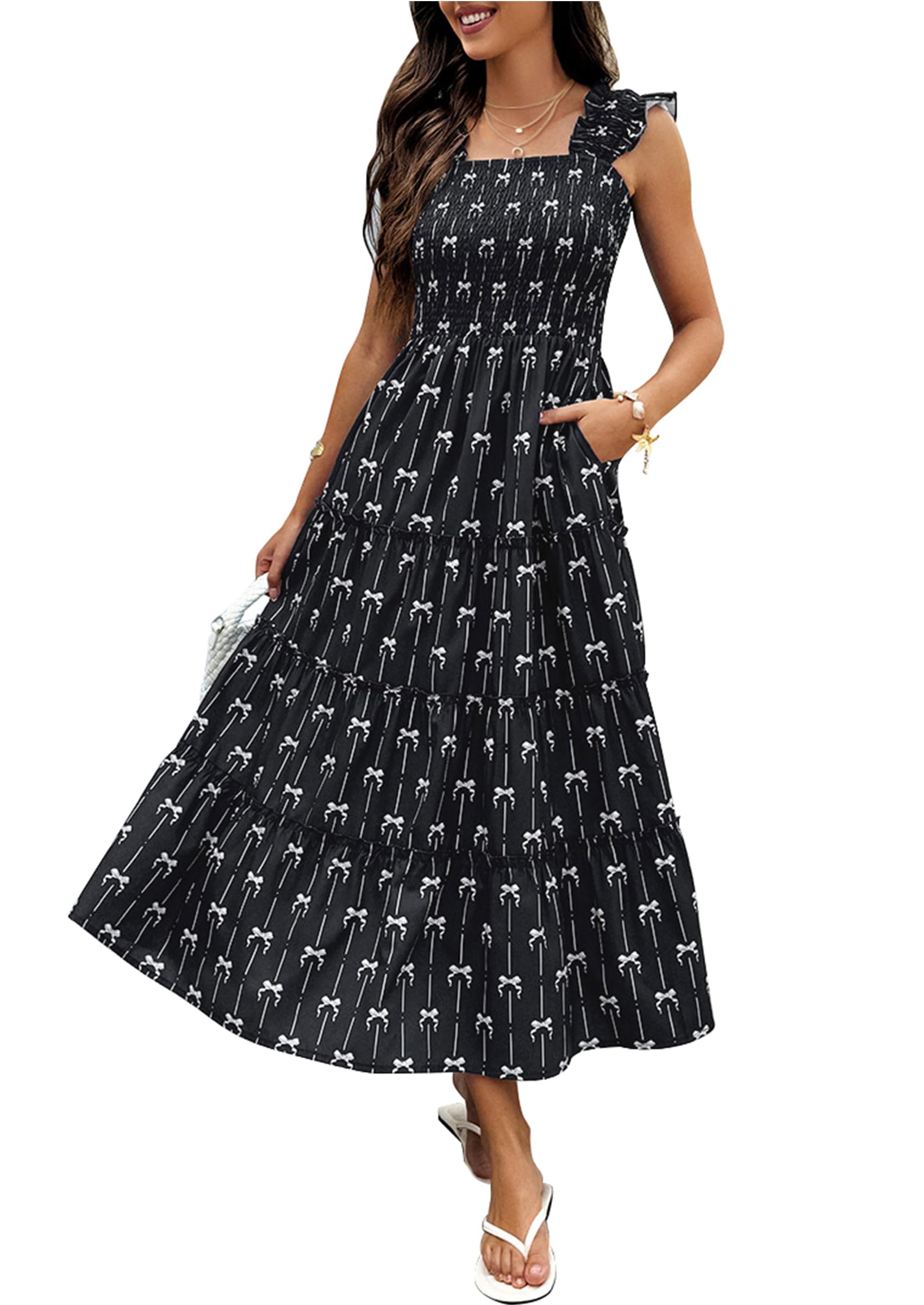 Foto 2 pulgar | Vestido Largo Ecowish Negro para Mujer - Venta Internacional