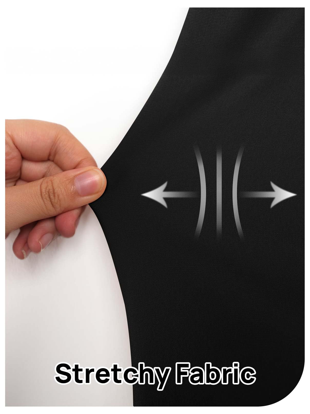 Foto 6 pulgar | Vestido Merokeety para Mujer Cuello en V Negro - Venta Internacional