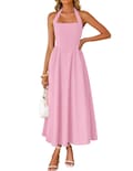 Vestido Zesica Summer Halter Halter Midi 2025 Beach Pink - Venta Internacional.