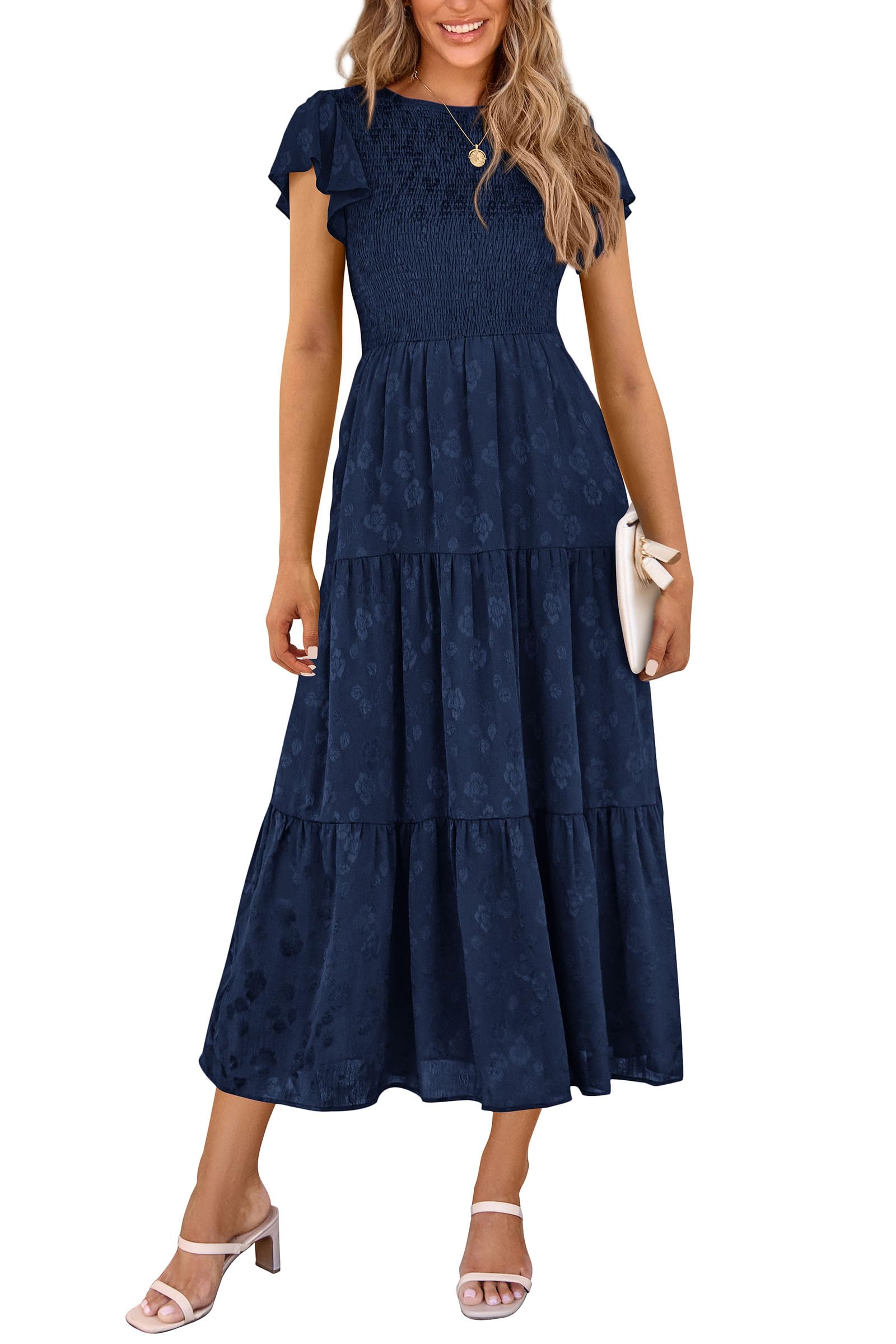 Foto 2 pulgar | Vestido Midi Prettygarden Con Estampado Floral Para Verano 2025 Para Mujer - Venta Internacional.