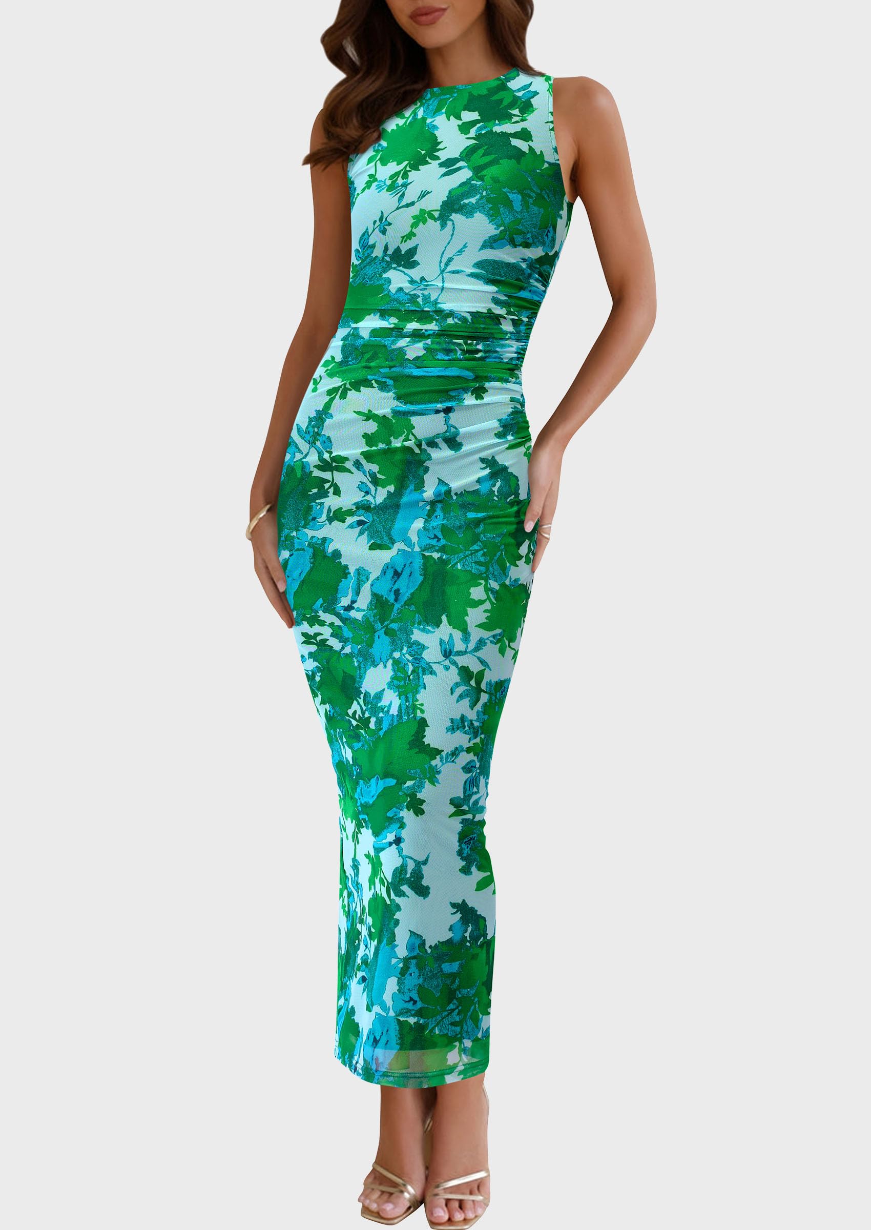 Foto 4 pulgar | Vestido De Invitada A La Boda Prettygarden 2025 Summer Resort Green - Venta Internacional.