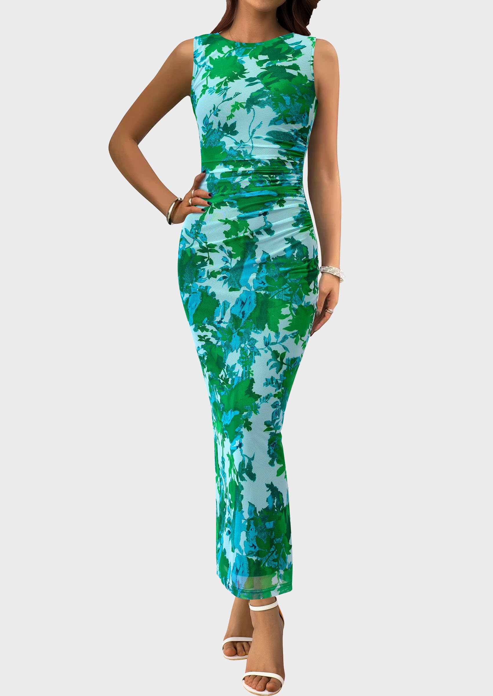 Foto 6 pulgar | Vestido De Invitada A La Boda Prettygarden 2025 Summer Resort Green - Venta Internacional.