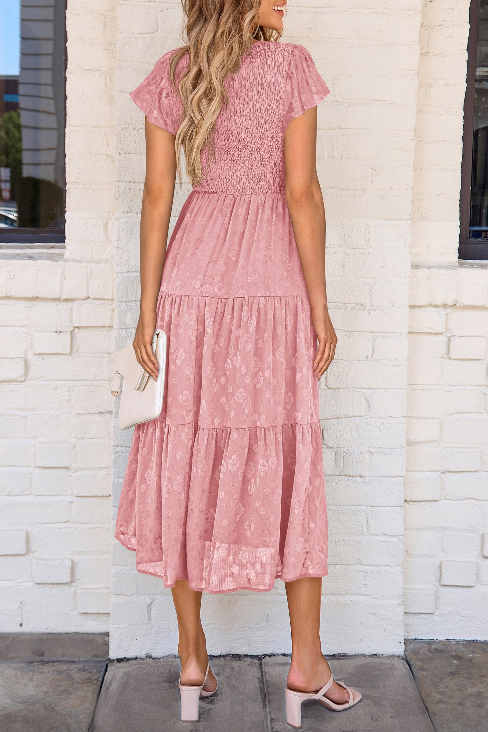 Foto 3 pulgar | Vestido Midi Prettygarden Con Estampado Floral Para Verano 2025 Para Mujer - Venta Internacional.