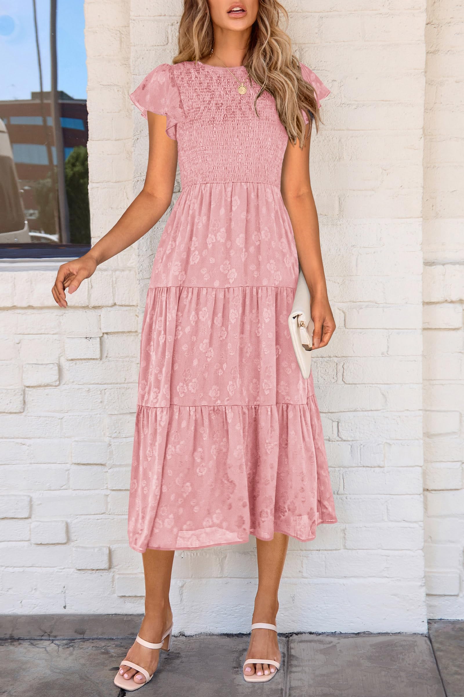 Foto 4 pulgar | Vestido Midi Prettygarden Con Estampado Floral Para Verano 2025 Para Mujer - Venta Internacional.