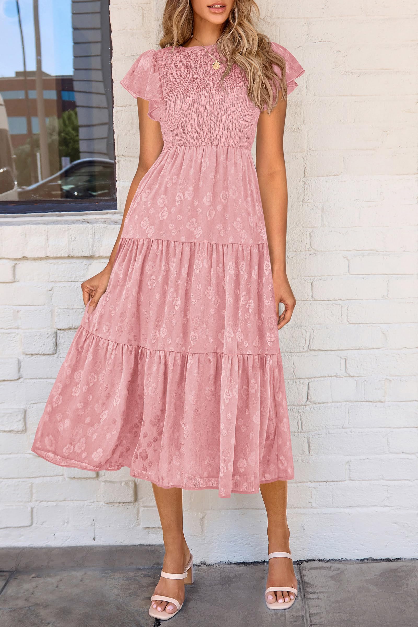 Foto 8 pulgar | Vestido Midi Prettygarden Con Estampado Floral Para Verano 2025 Para Mujer - Venta Internacional.