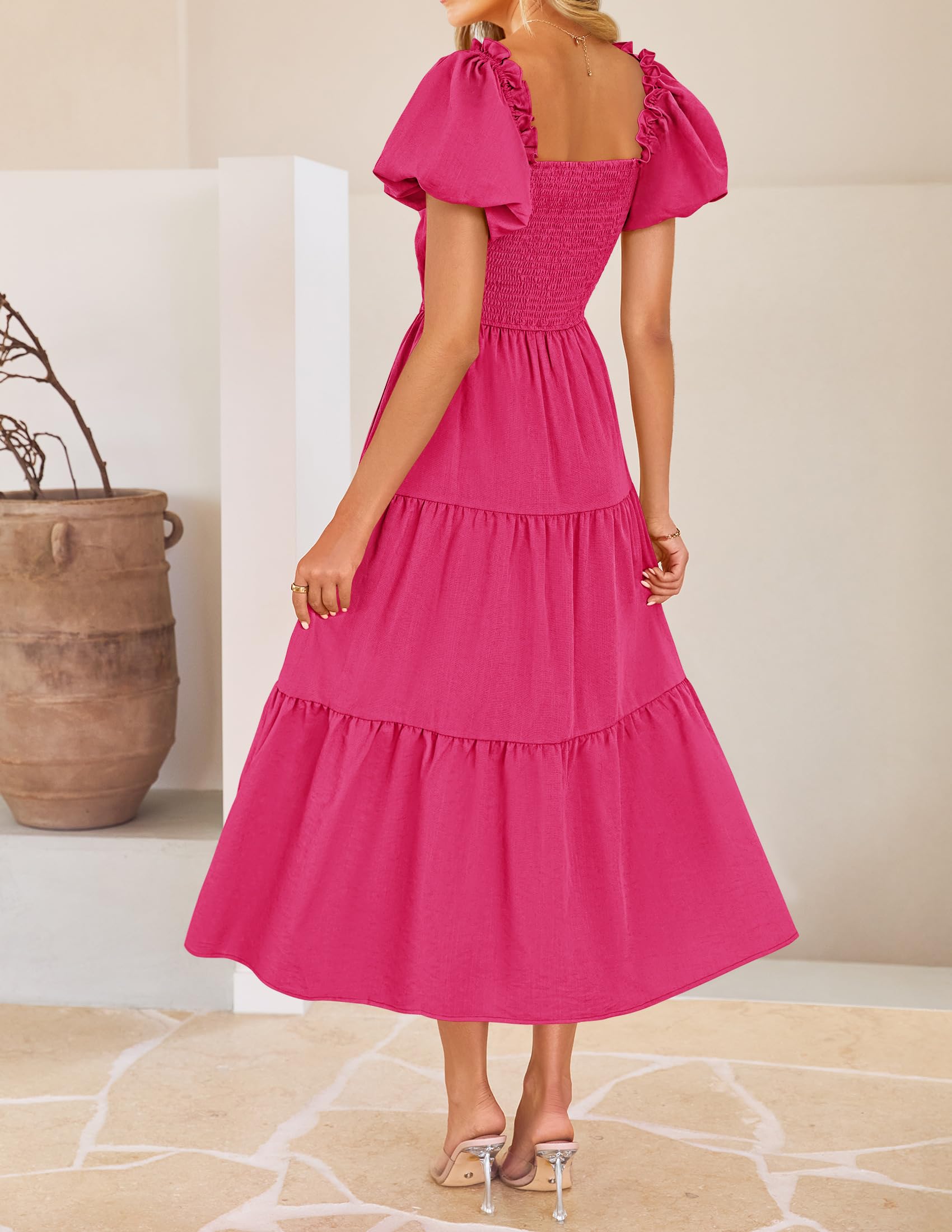 Foto 5 pulgar | Vestido Zesica 2025, Estilo Bohemio, Bordado, Rosa De Vacaciones, Talla L - Venta Internacional.