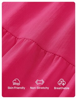 Foto 7 | Vestido Zesica 2025, Estilo Bohemio, Bordado, Rosa De Vacaciones, Talla L - Venta Internacional.