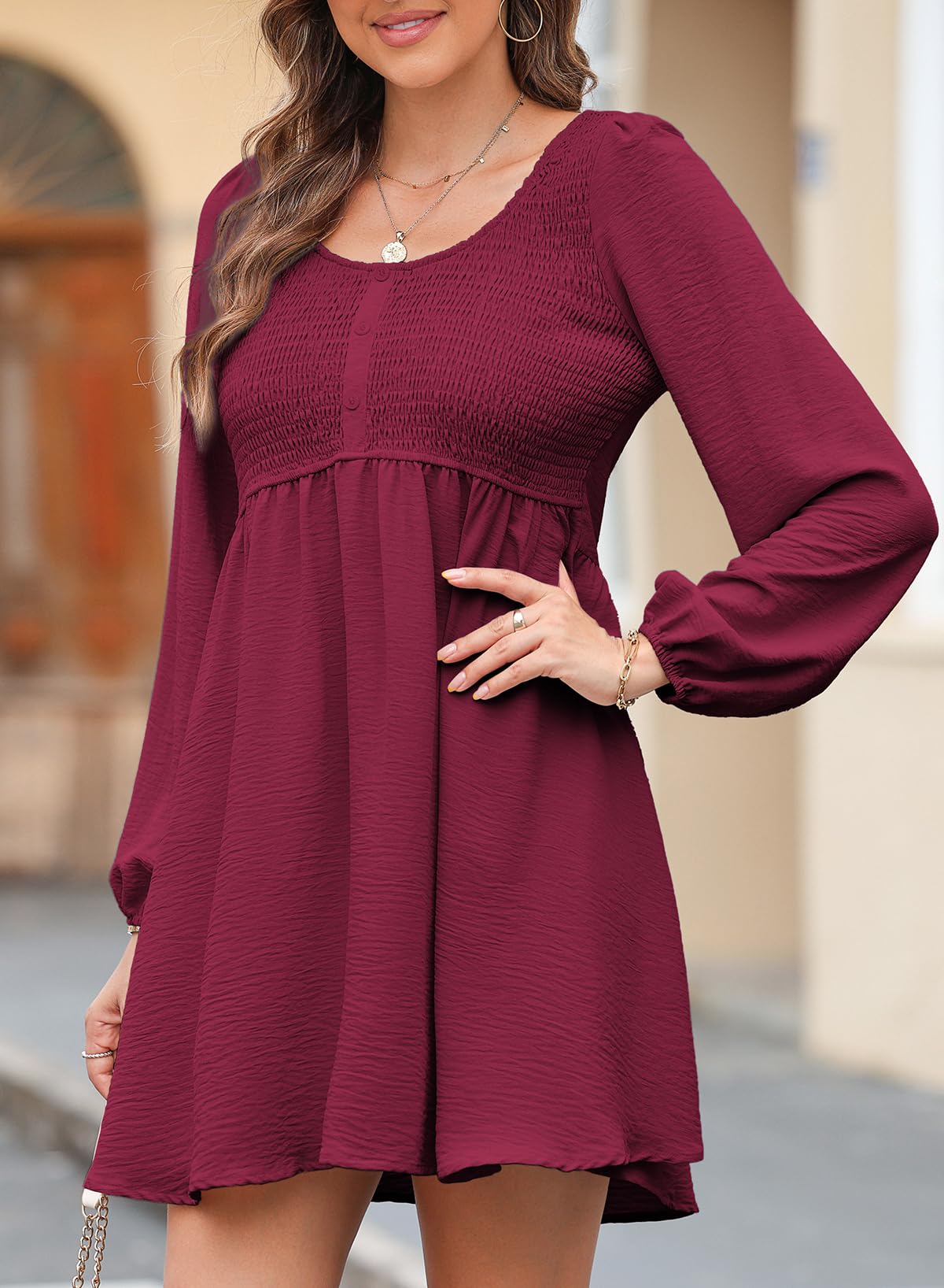 Foto 6 pulgar | Vestido Dokotoo 2025 De Primavera Casual De Manga Larga Para Mujer - Venta Internacional.
