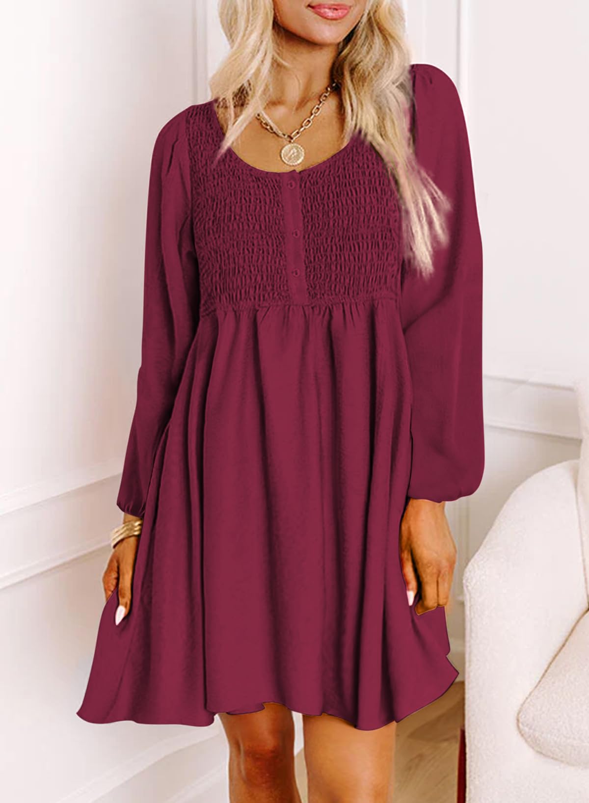 Foto 7 | Vestido Dokotoo 2025 De Primavera Casual De Manga Larga Para Mujer - Venta Internacional.