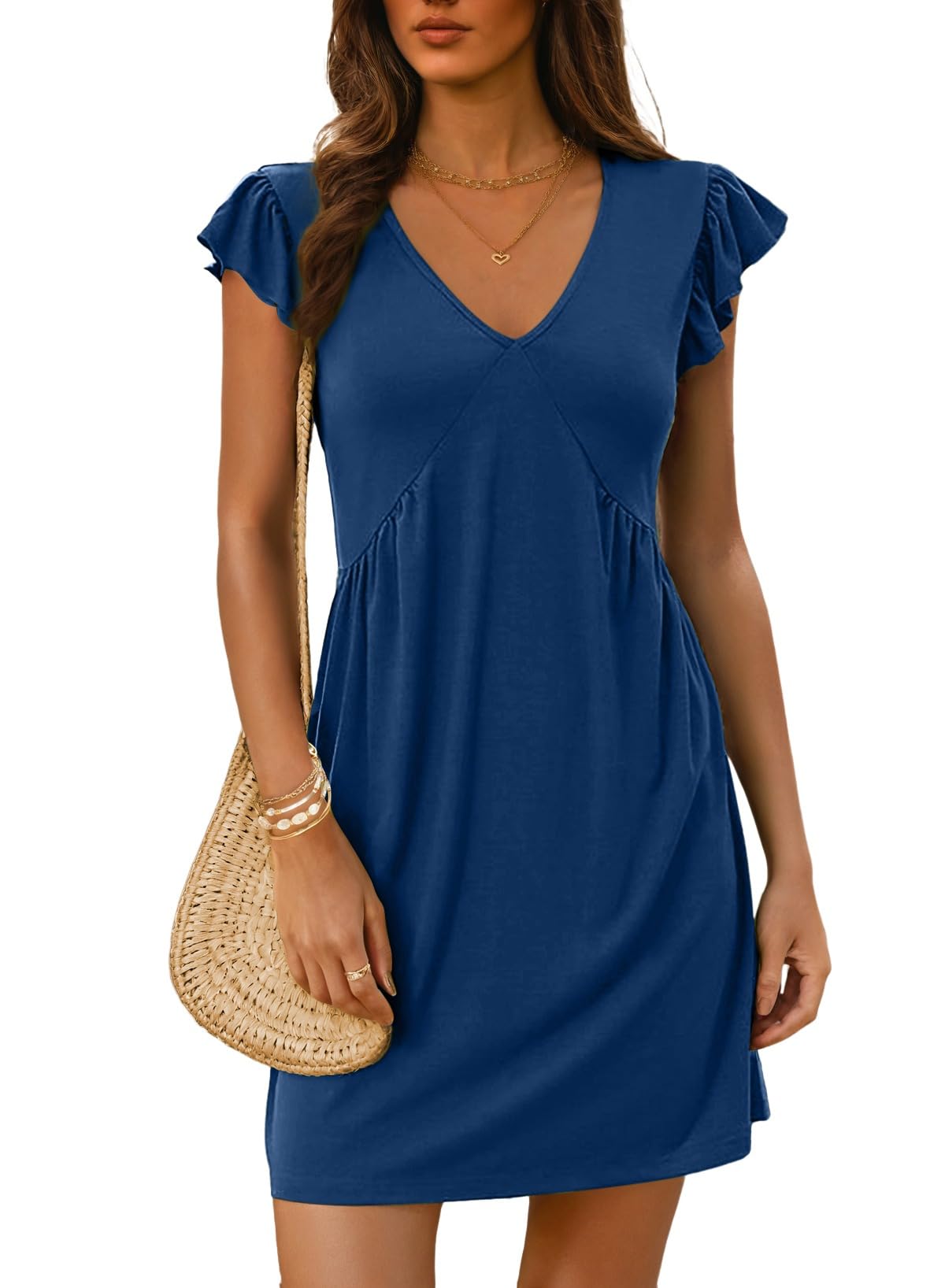 Vestido De Verano Dokotoo Para Mujer, Verano 2024, Vacaciones, Casual, Azul Marino - Venta Internacional.