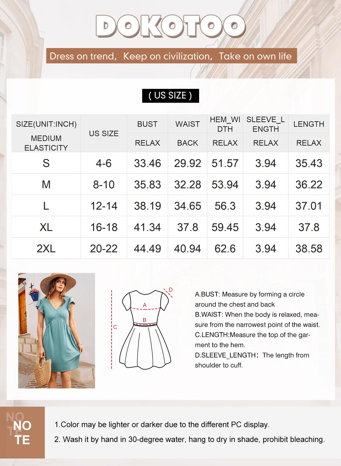 Foto 7 pulgar | Vestido De Verano Dokotoo Para Mujer, Verano 2024, Vacaciones, Casual, Azul Marino - Venta Internacional.