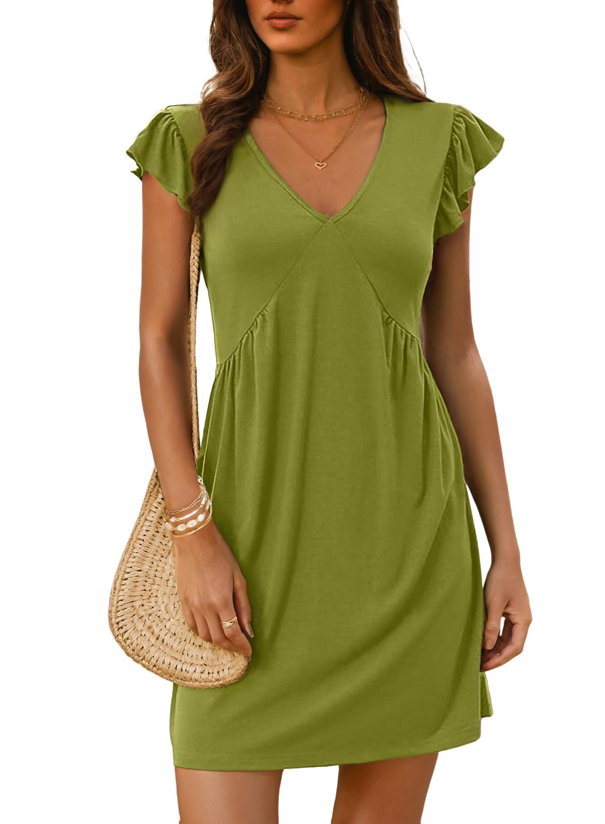 Foto 2 pulgar | Vestido De Verano Dokotoo Summer 2025 Para Mujer, Casual, Primavera, Verde - Venta Internacional.