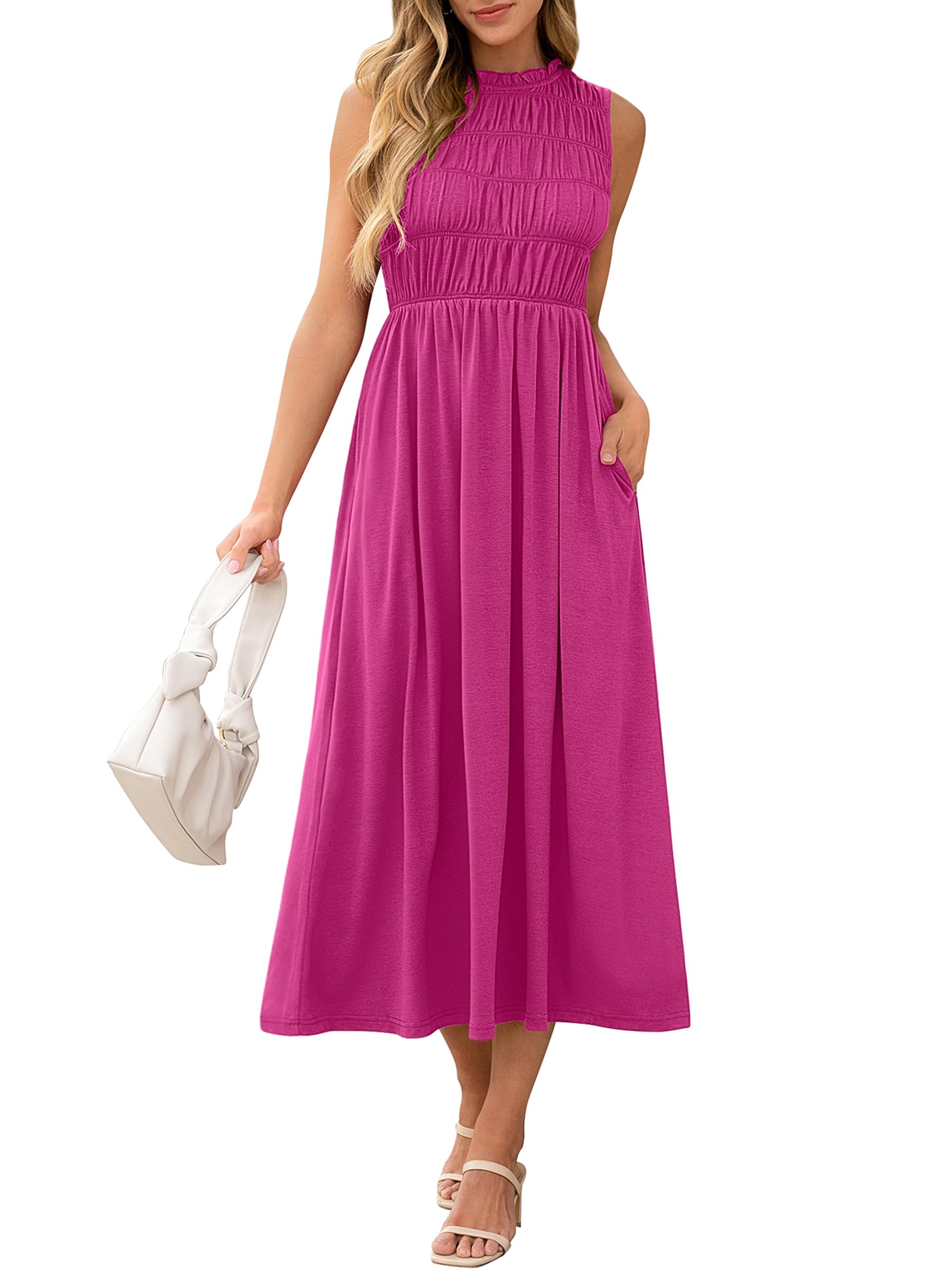 Vestido Largo Anrabess Para Mujer, Casual, De Verano, En Forma De A - Venta Internacional.