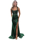 Vestido De Fiesta Bolensye 2025 Con Lentejuelas Verde Esmeralda Para Mujer - Venta Internacional.