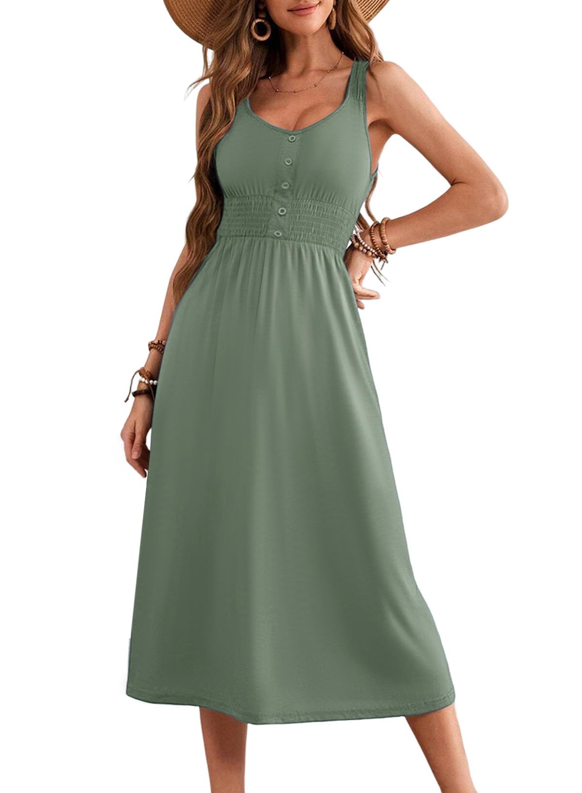 Foto 2 pulgar | Vestido Dokotoo Sin Mangas Para Mujer Summer Mist Green - Venta Internacional.