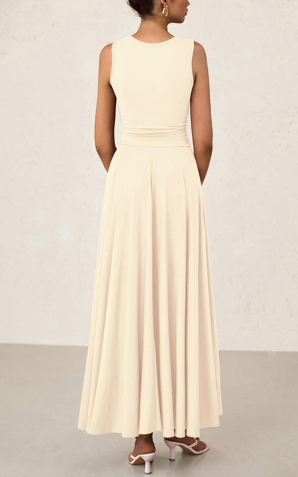 Foto 4 | Vestido Prettygarden Para Mujer, Primavera 2025, Sin Mangas, Aline Maxi - Venta Internacional.
