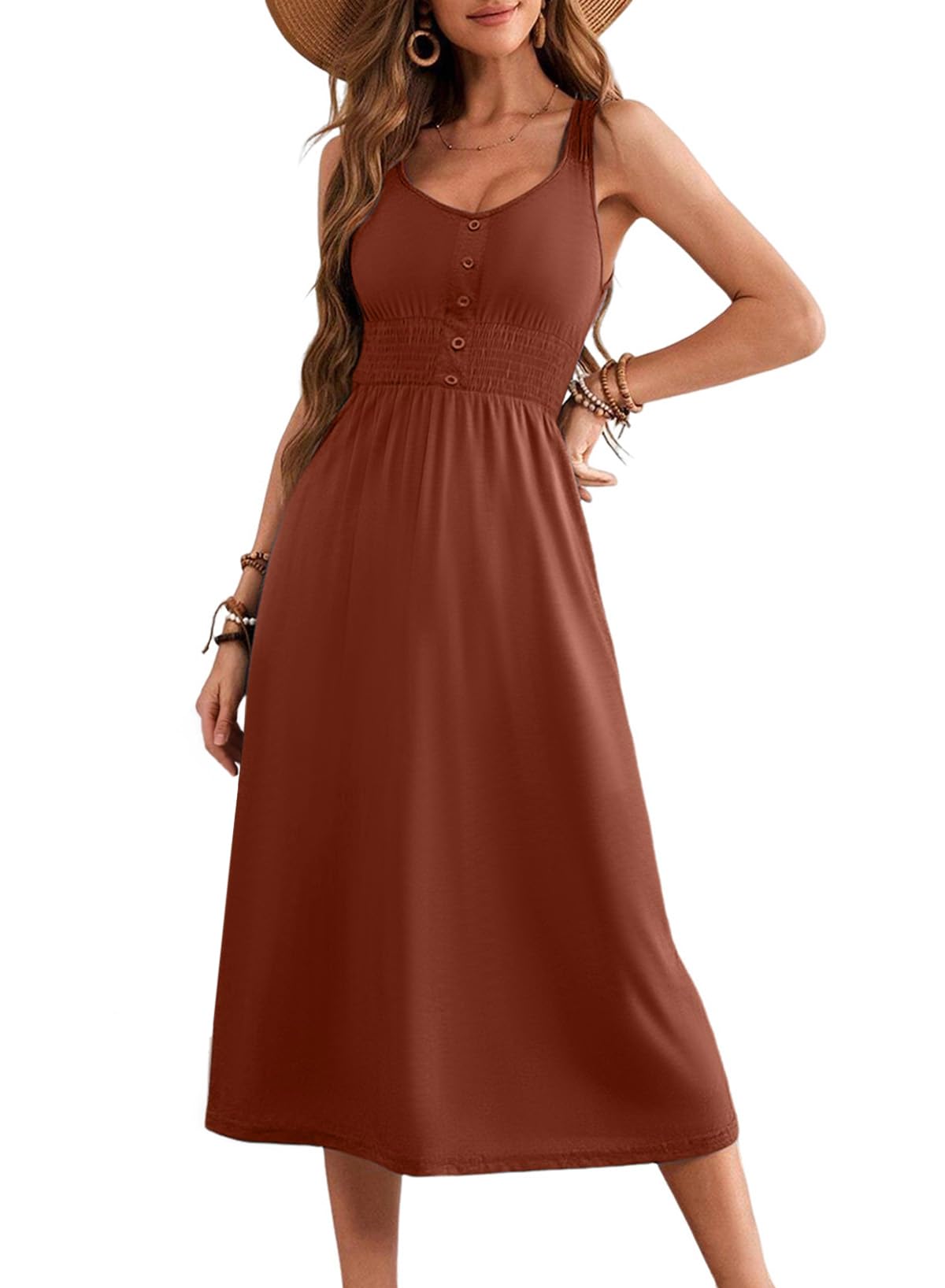 Vestido Dokotoo Sun Para Mujer 2025 Primavera-verano Marrón - Venta Internacional.