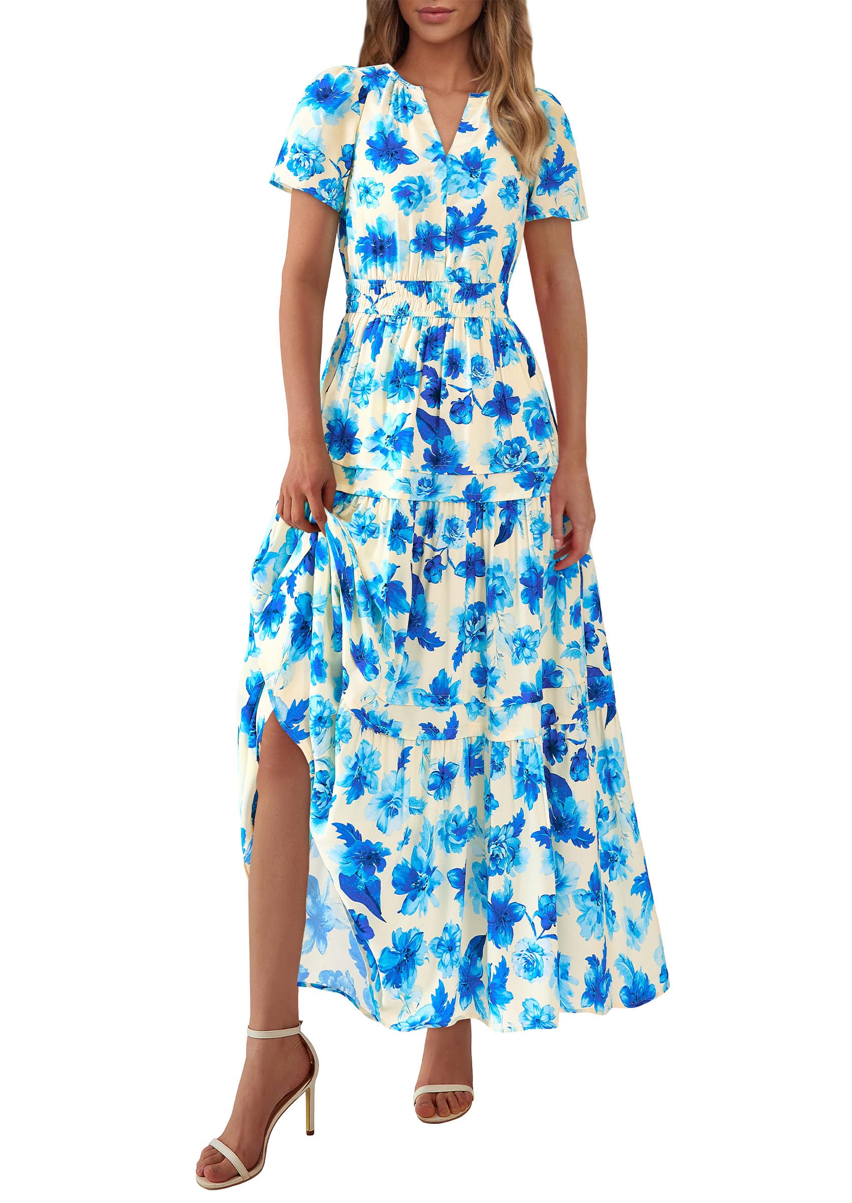 Foto 2 pulgar | Vestido Largo Prettygarden Para Mujer Con Estampado Floral Bohemio De Verano De 2025 - Venta Internacional.