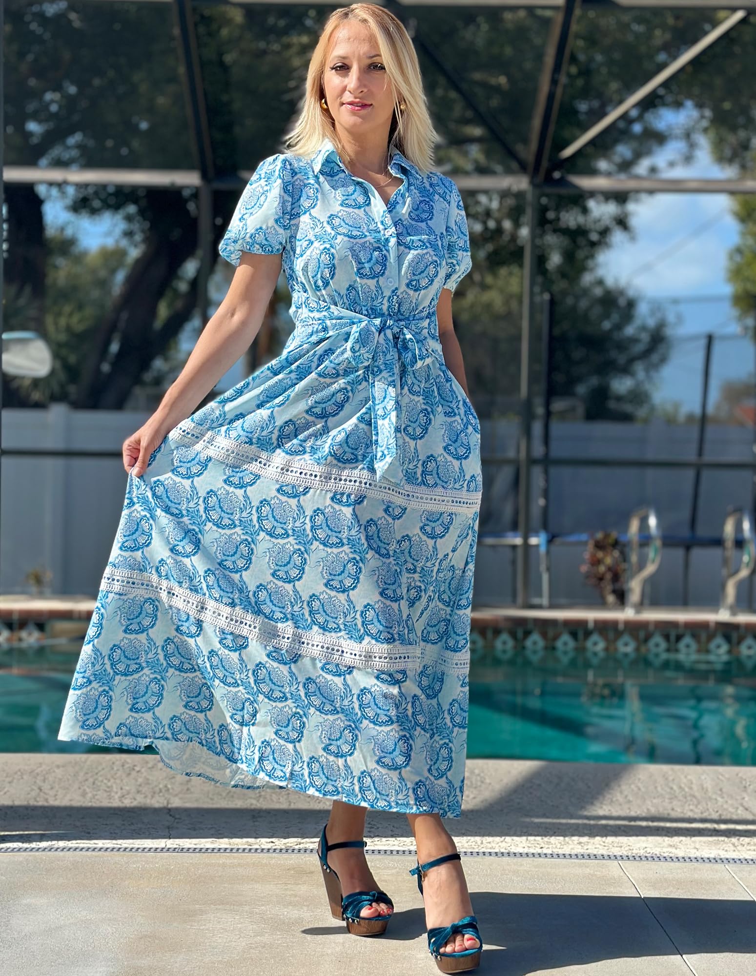 Foto 5 pulgar | Vestido Grace Karin Para Mujer, Maxi En Forma De A, Floral Y Fluido, Para Mujer - Venta Internacional.