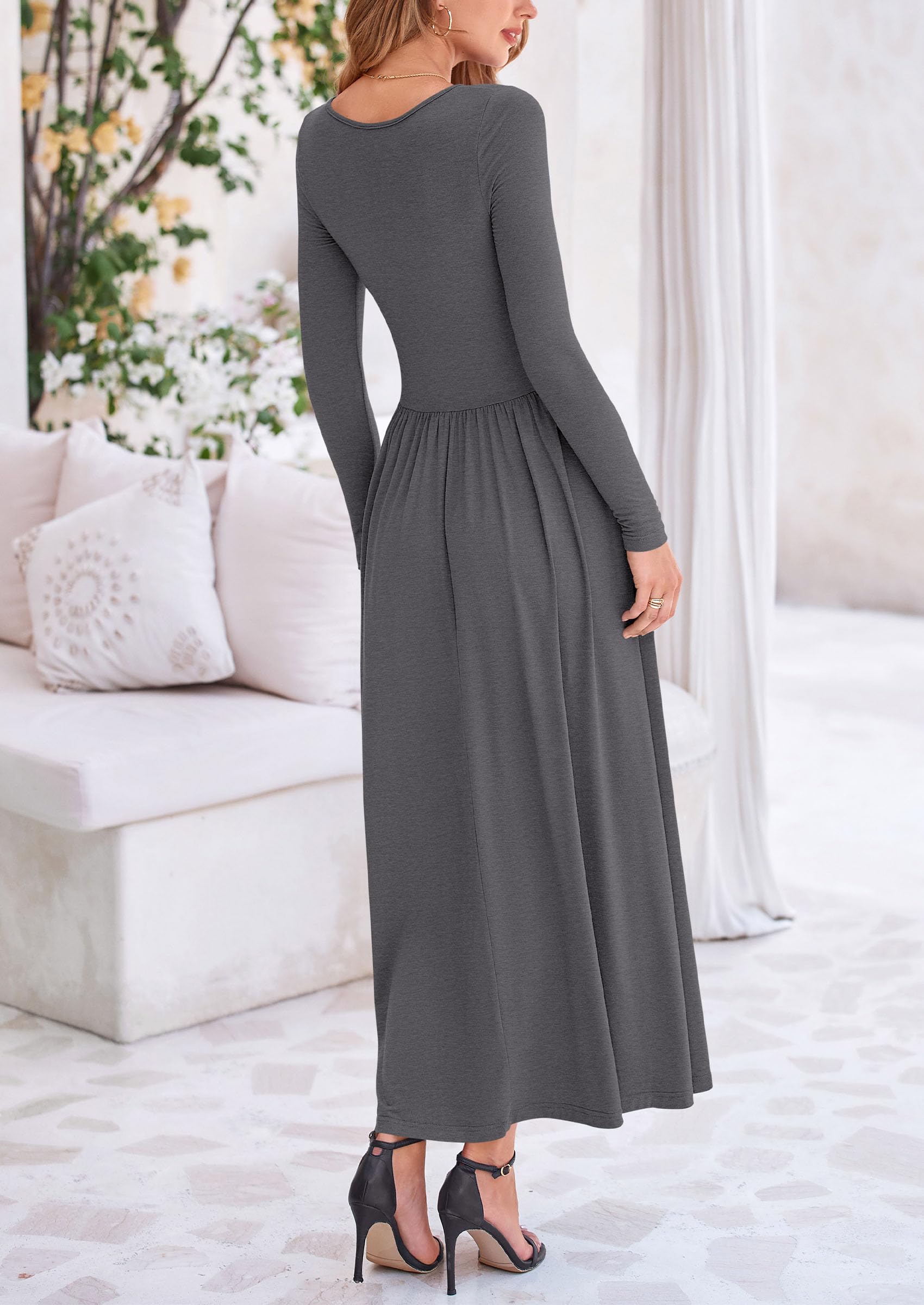 Foto 2 | Vestido Largo Prettygarden Para Mujer, Primavera 2025, Manga Larga - Venta Internacional.