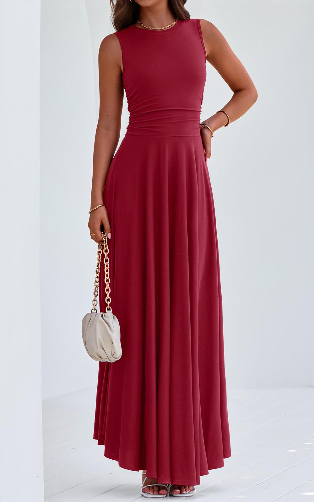 Foto 2 | Vestido Prettygarden Para Mujer, Primavera 2025, Sin Mangas, Aline Maxi - Venta Internacional.