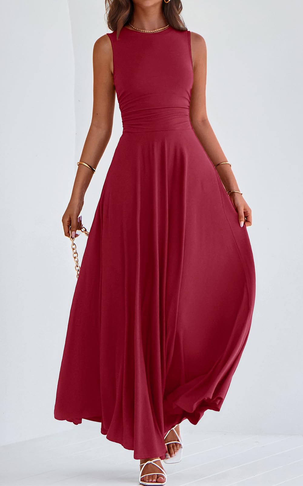 Foto 5 pulgar | Vestido Prettygarden Para Mujer, Primavera 2025, Sin Mangas, Aline Maxi - Venta Internacional.