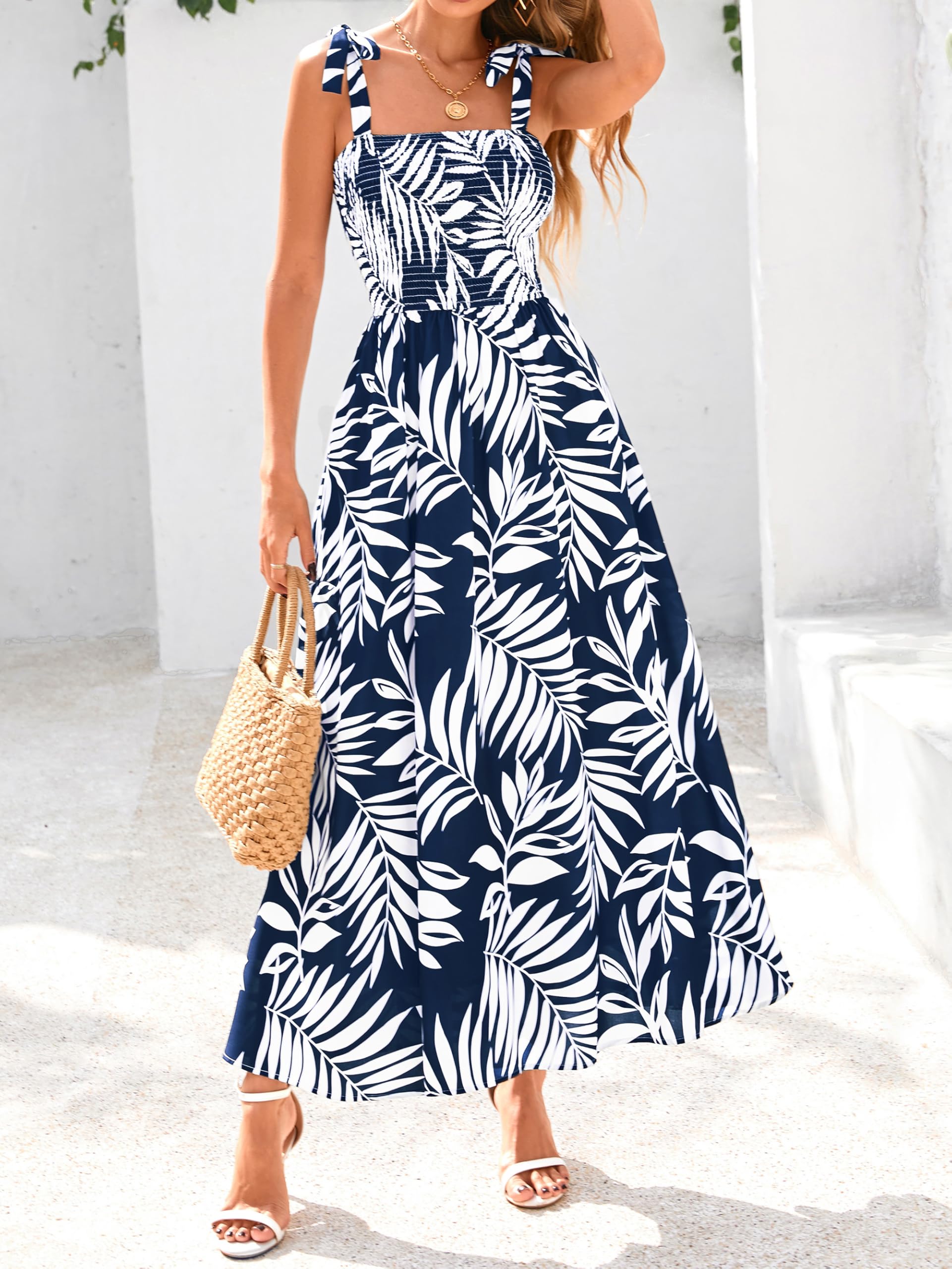 Foto 4 | Vestido De Verano Prettygarden Maxi Floral Sin Mangas Para Mujer - Venta Internacional.