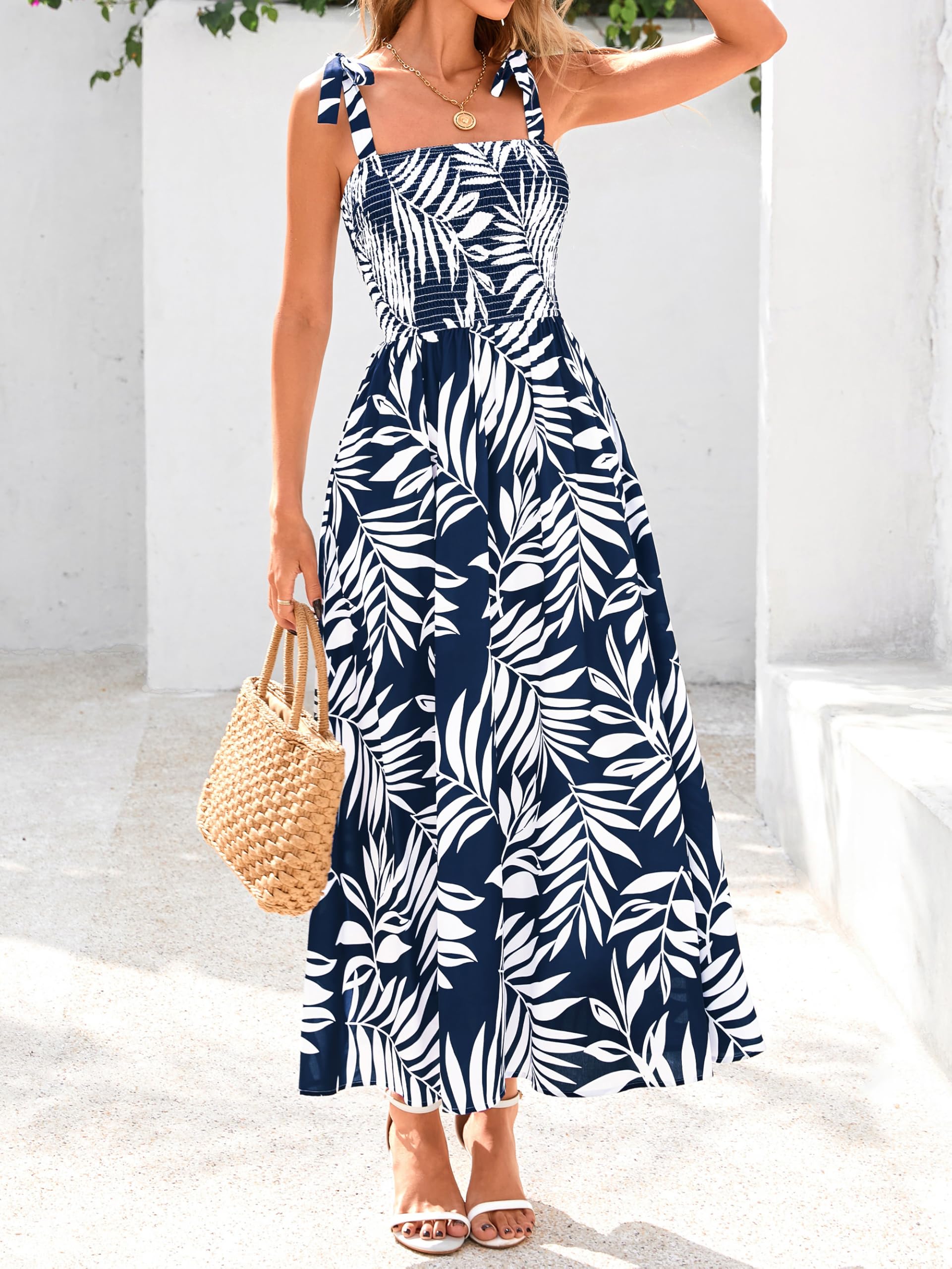 Foto 5 | Vestido De Verano Prettygarden Maxi Floral Sin Mangas Para Mujer - Venta Internacional.