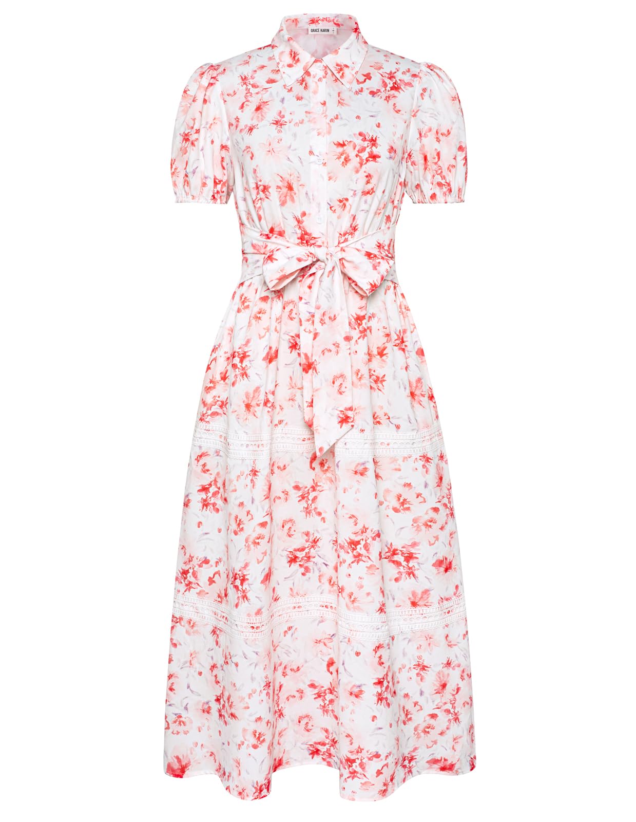Foto 2 pulgar | Vestido Grace Karin Camisa Maxi De Verano Con Estampado Floral En A Para Mujer - Venta Internacional.
