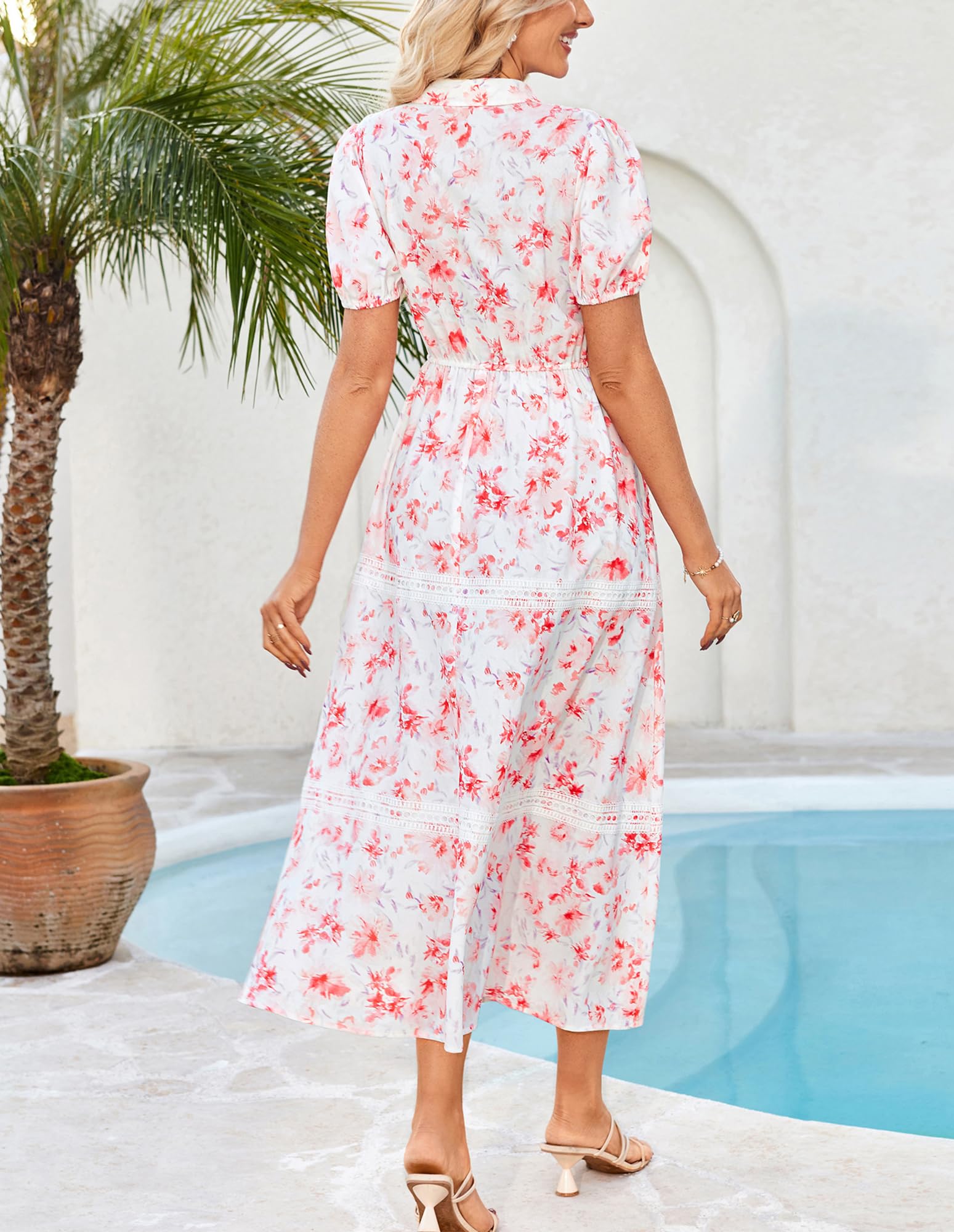 Foto 4 pulgar | Vestido Grace Karin Camisa Maxi De Verano Con Estampado Floral En A Para Mujer - Venta Internacional.