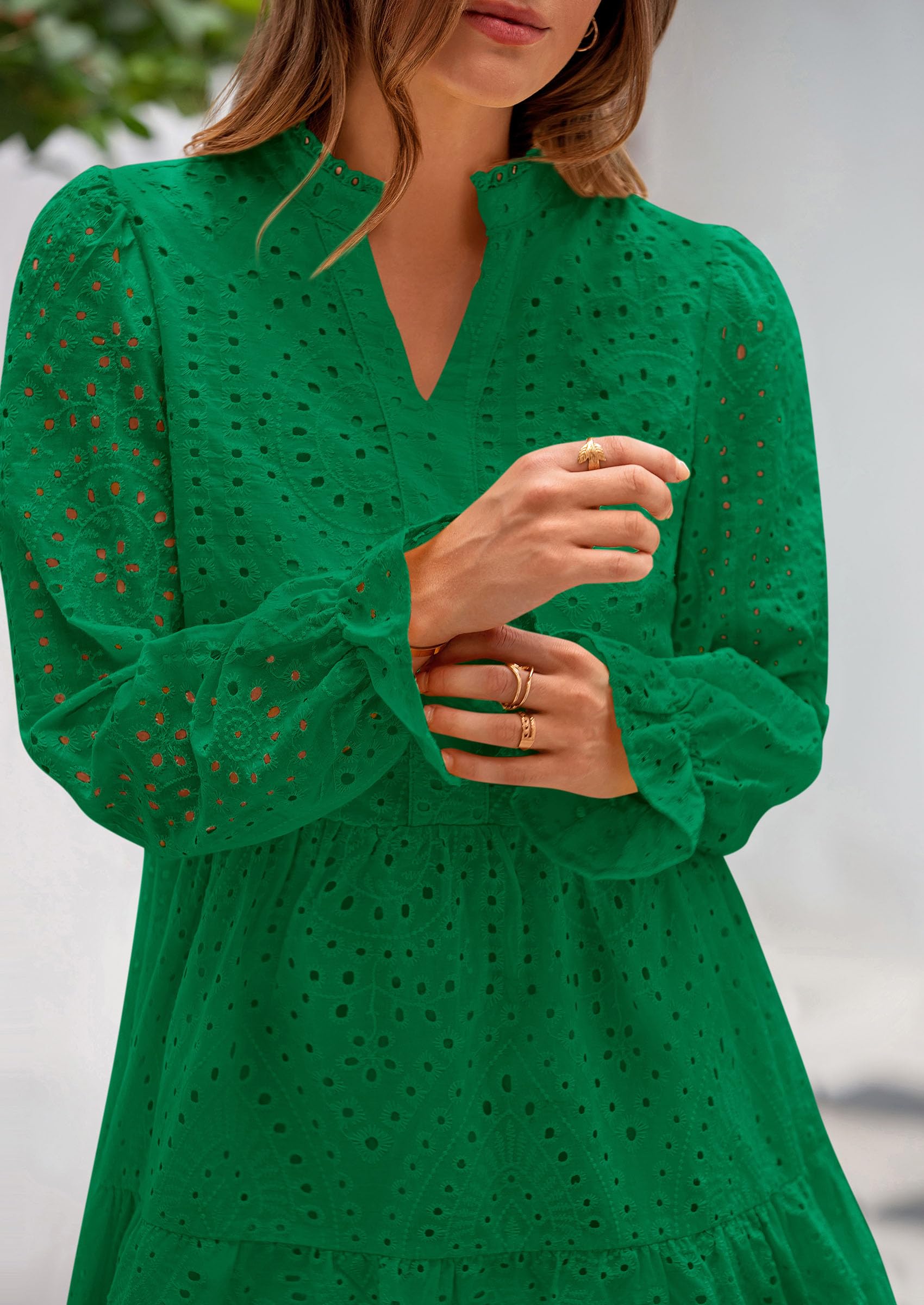 Foto 6 pulgar | Vestido Prettygarden Para Mujer, Primavera 2025, Manga Larga, Cuello En V - Venta Internacional.