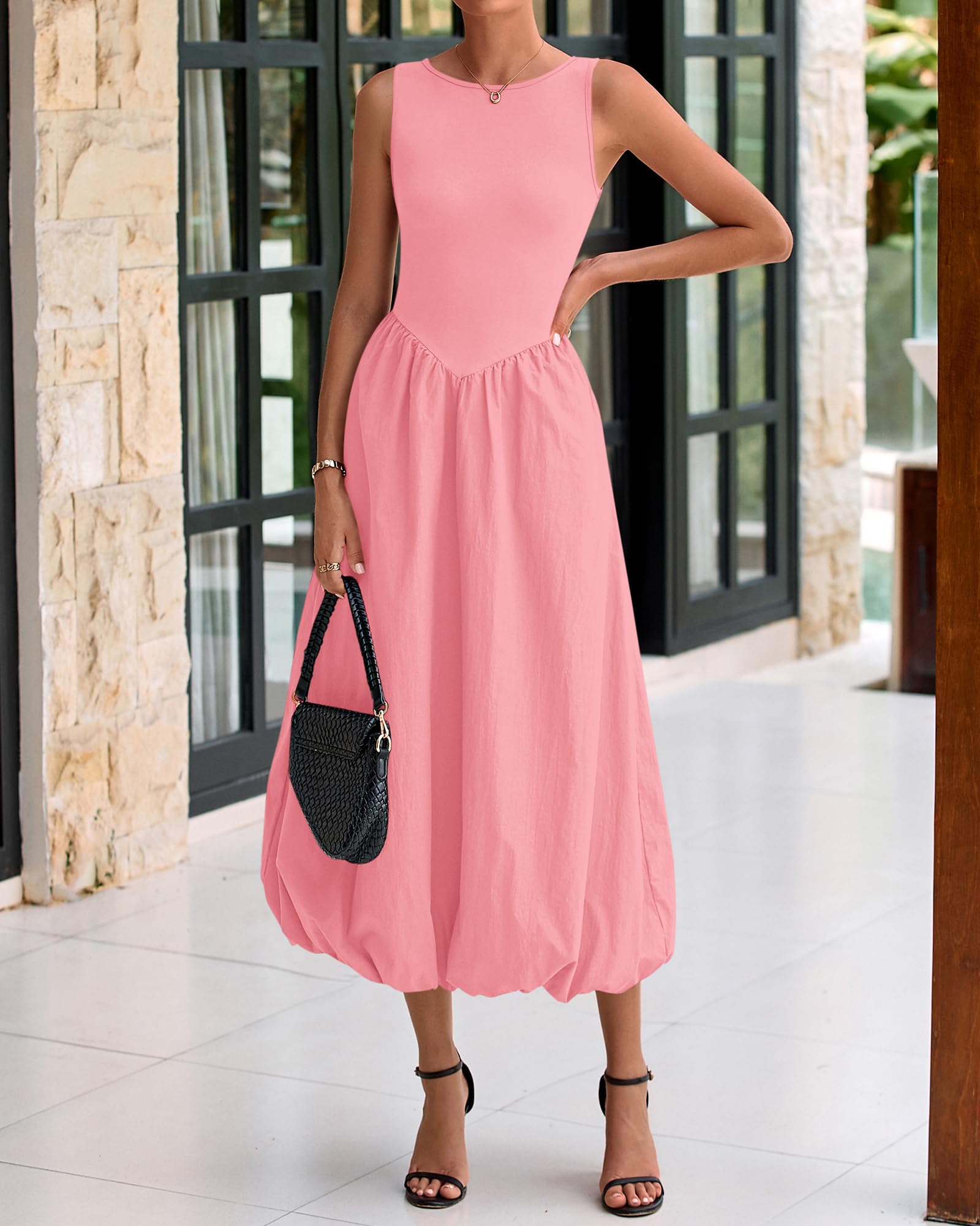 Foto 8 pulgar | Vestido Midi Casual Sin Mangas Btfbm Para Mujer 2025 - Venta Internacional.