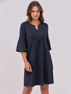 Foto 4 | Vestido Anrabess Casual De Verano Con Cuello En V Y Volantes Azules Para Mujer - Venta Internacional.