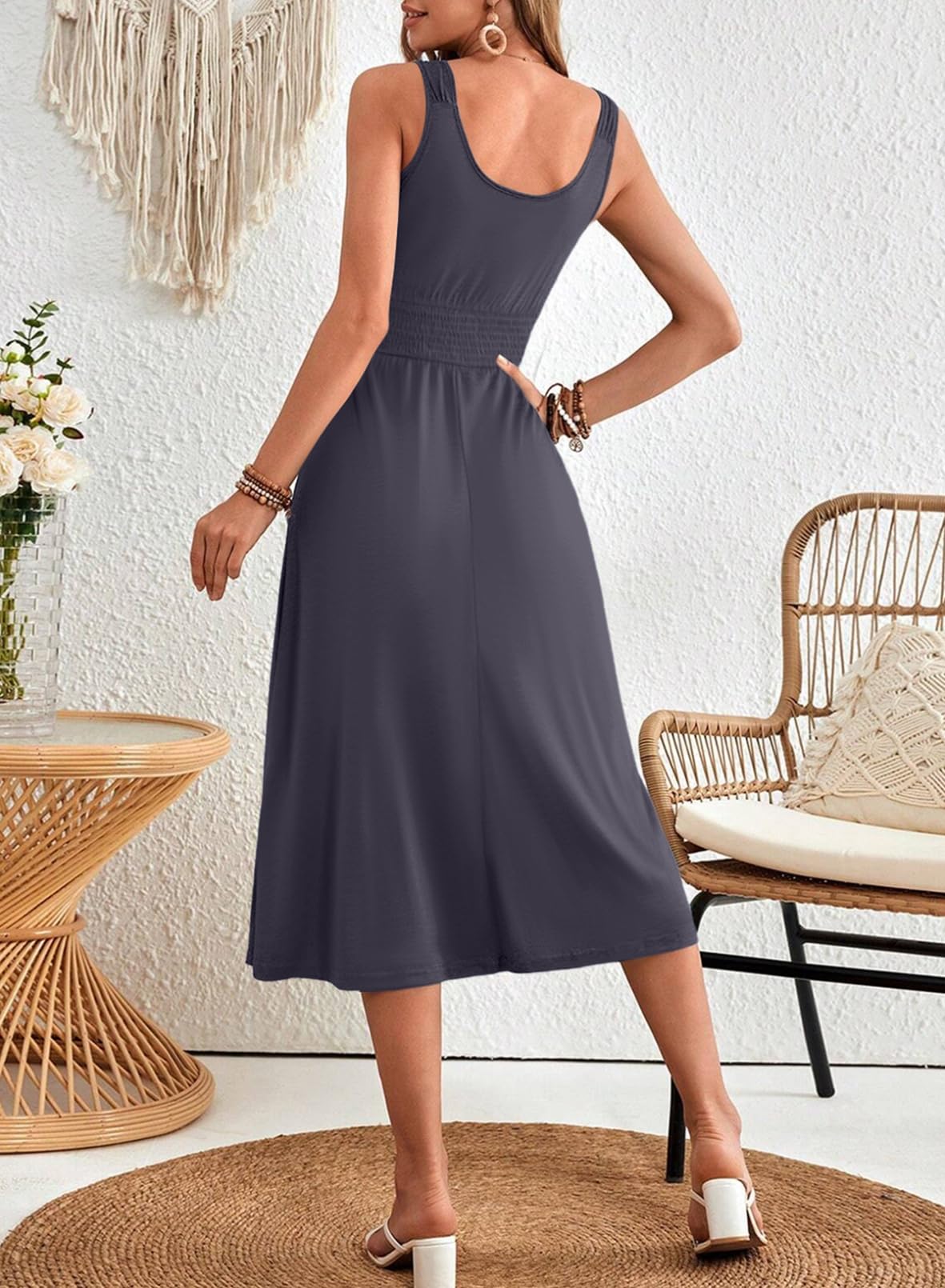 Foto 3 pulgar | Vestido De Sol Sin Mangas De Verano Dokotoo Resort Wear 2025 Para Mujer - Venta Internacional.