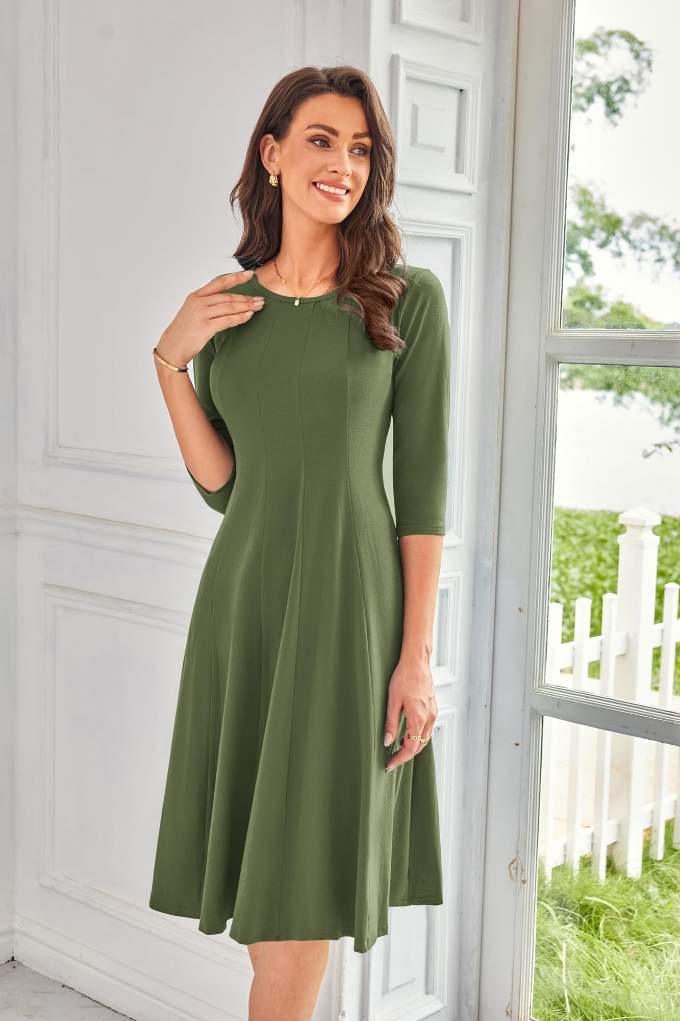 Foto 2 | Vestido Grace Karin, Casual, Holgado, Cuello Redondo, Algodón - Venta Internacional.